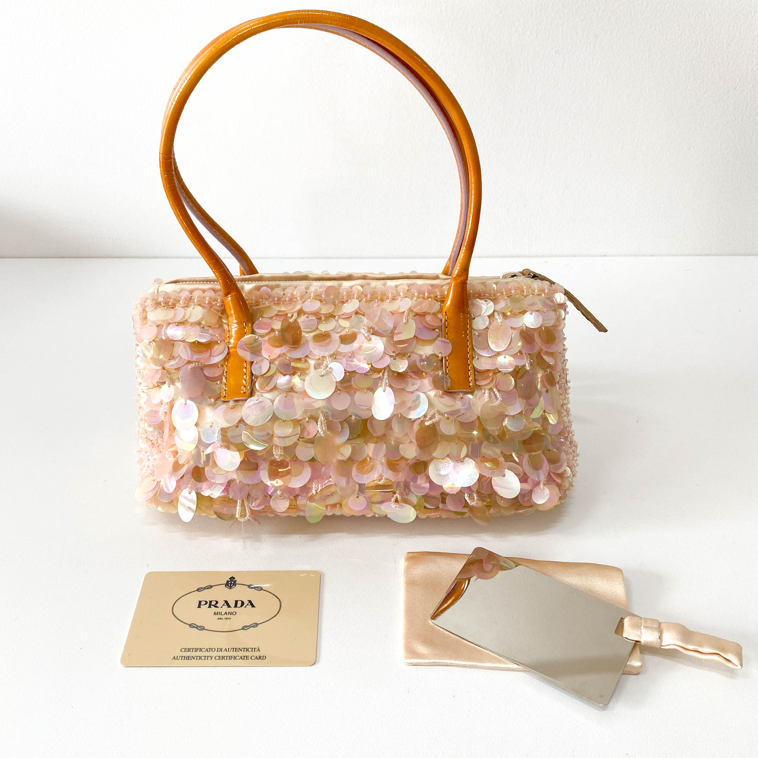 Limited Edition Pink Sequin and Satin Handbag