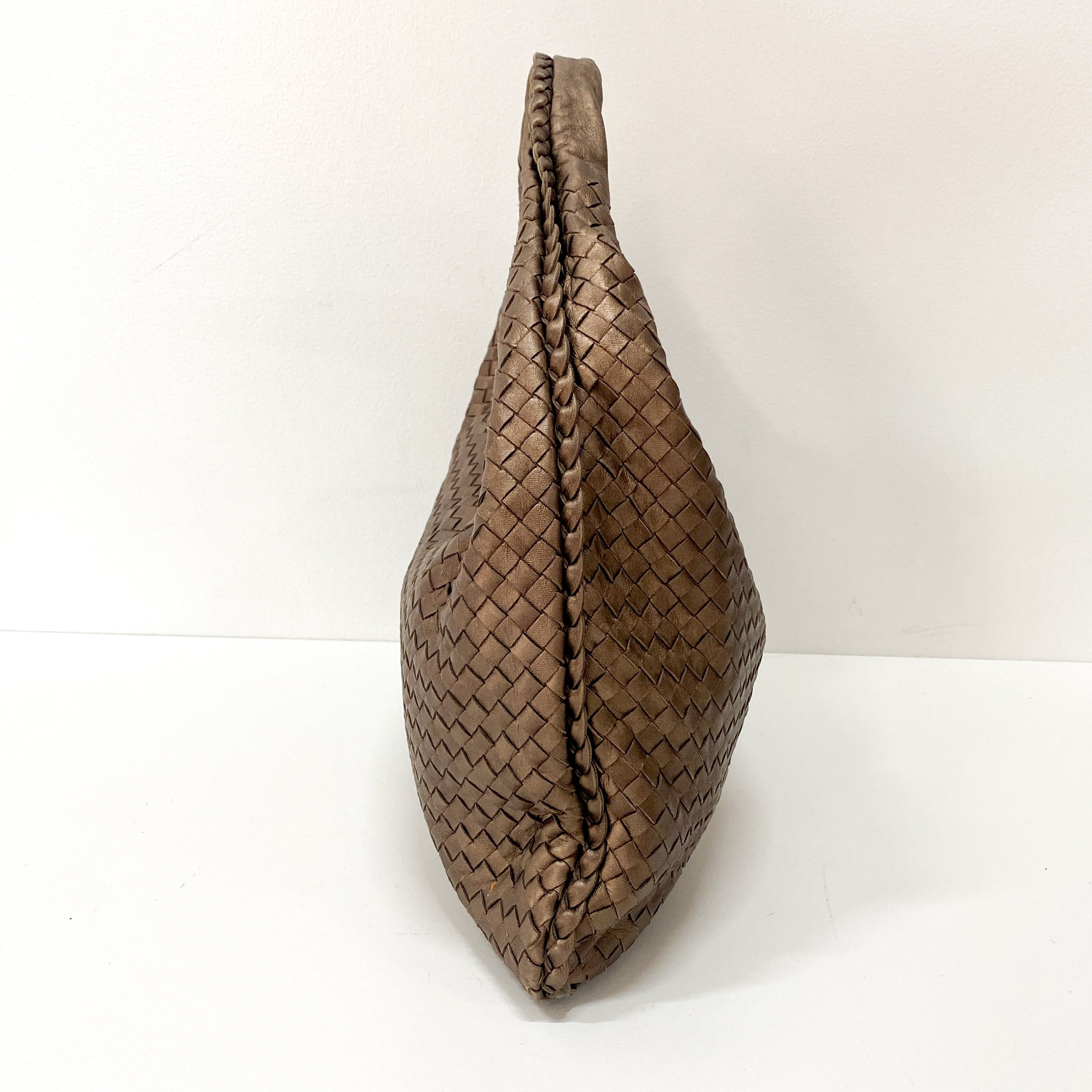 Intrecciato Bronze Shoulder Bag