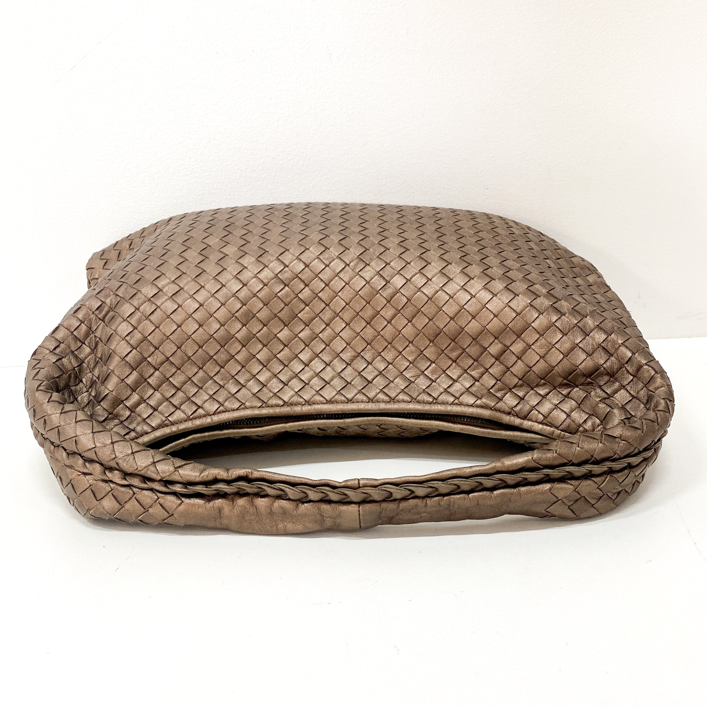 Intrecciato Bronze Shoulder Bag