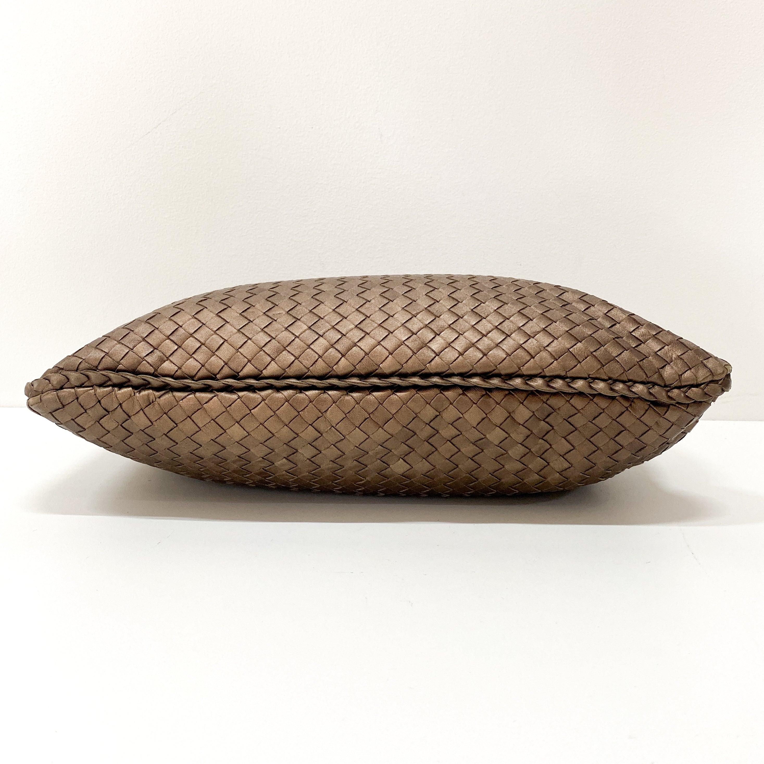 Intrecciato Bronze Shoulder Bag