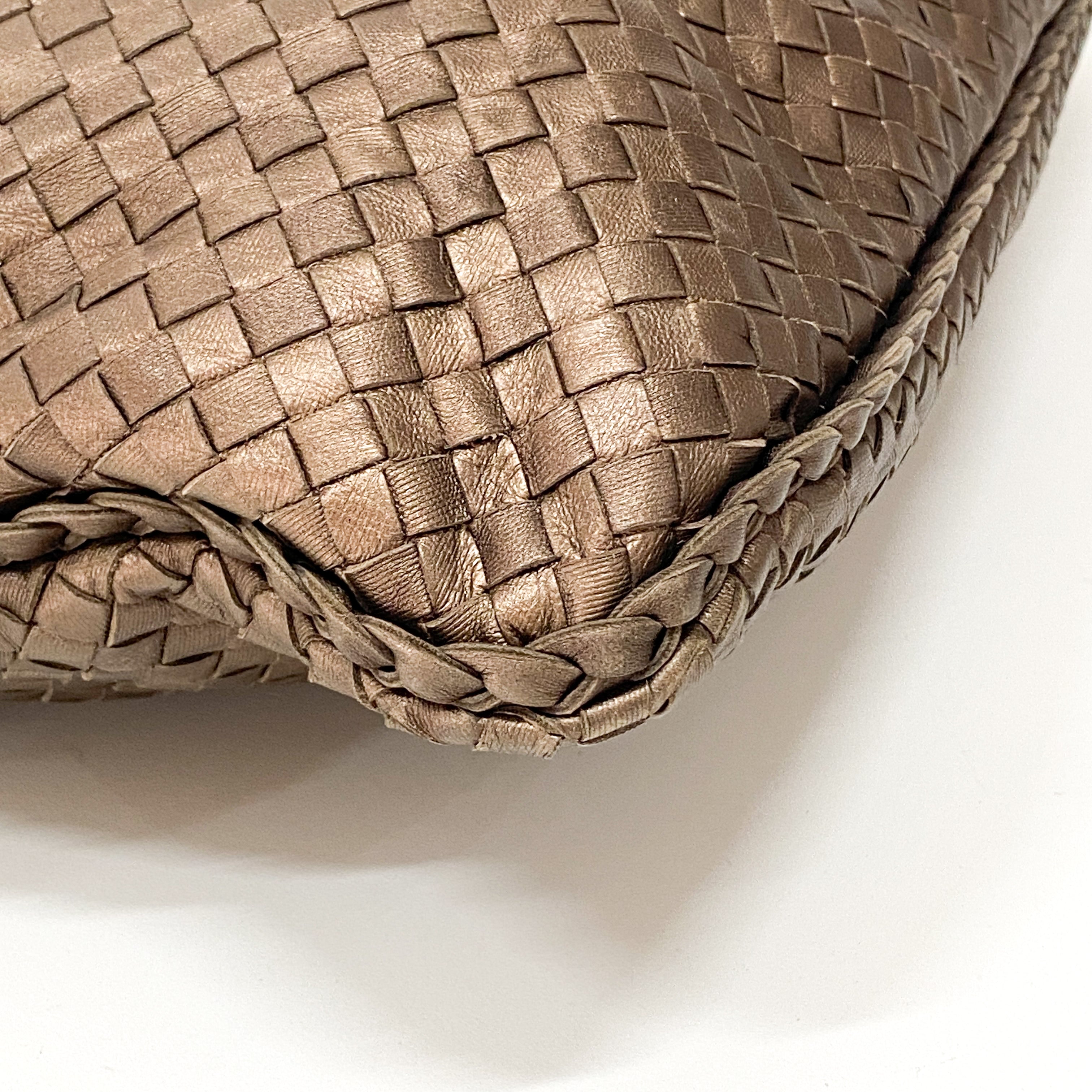 Intrecciato Bronze Shoulder Bag