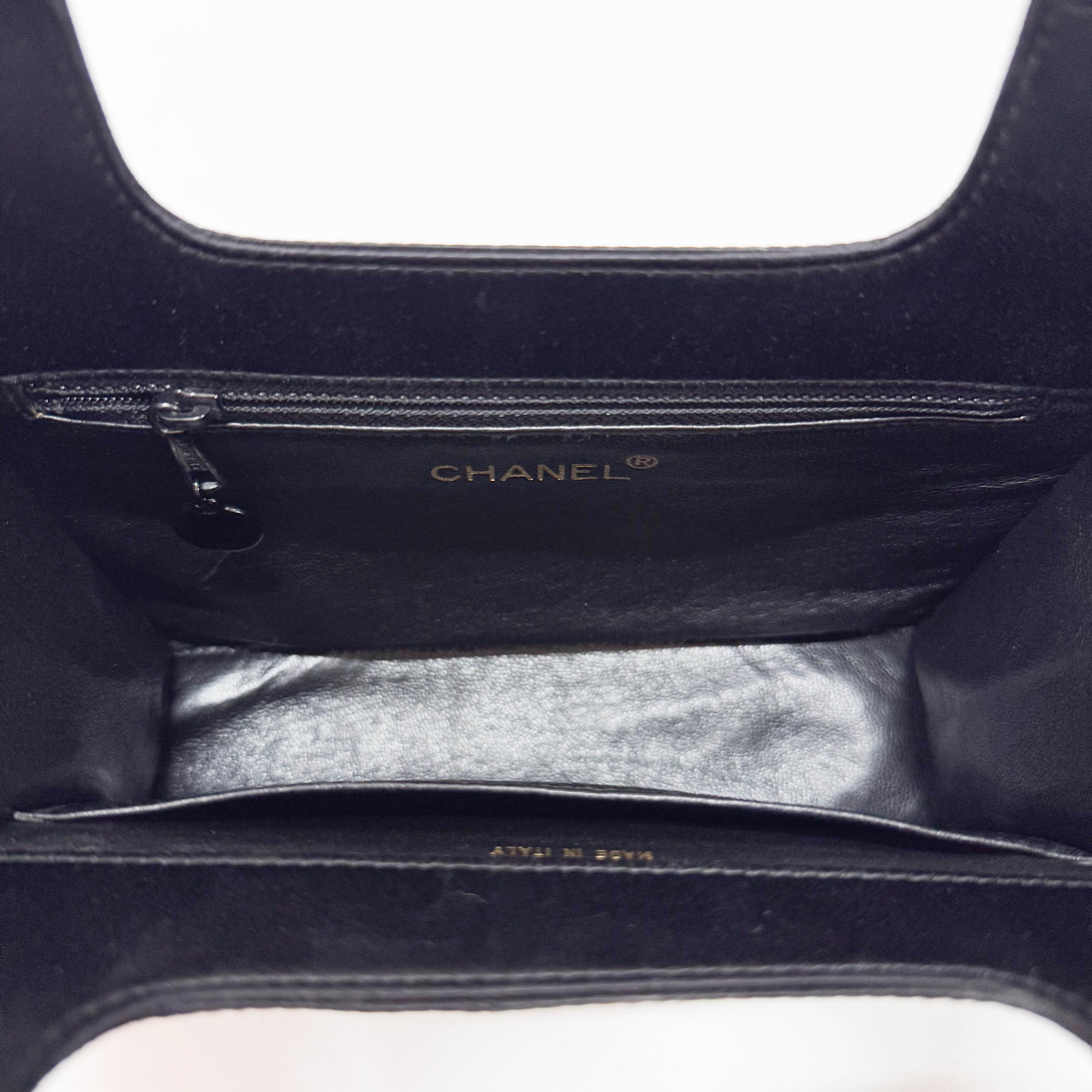 Black Satin Top Handle Bag