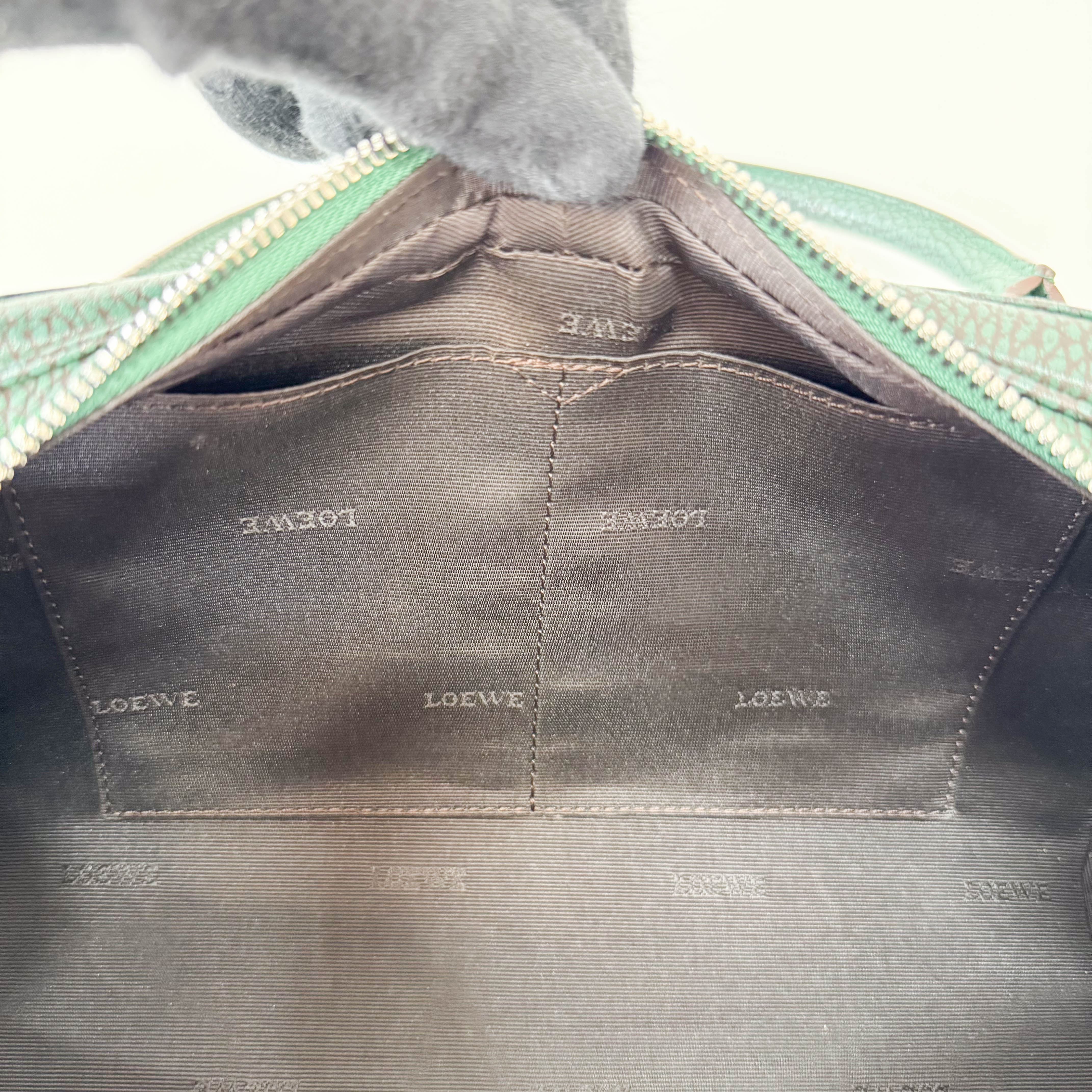 Green Leather Top Handle Bag