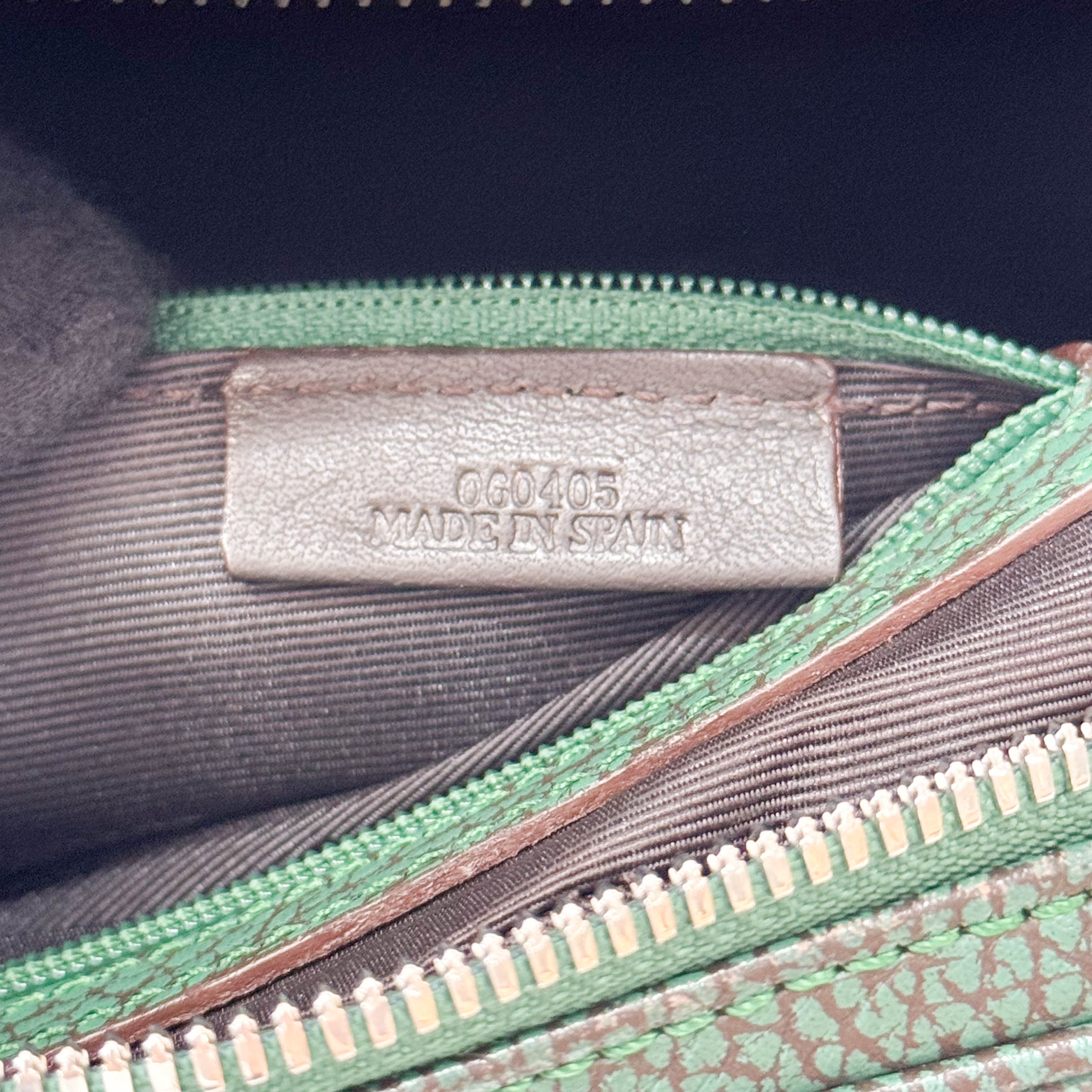 Green Leather Top Handle Bag