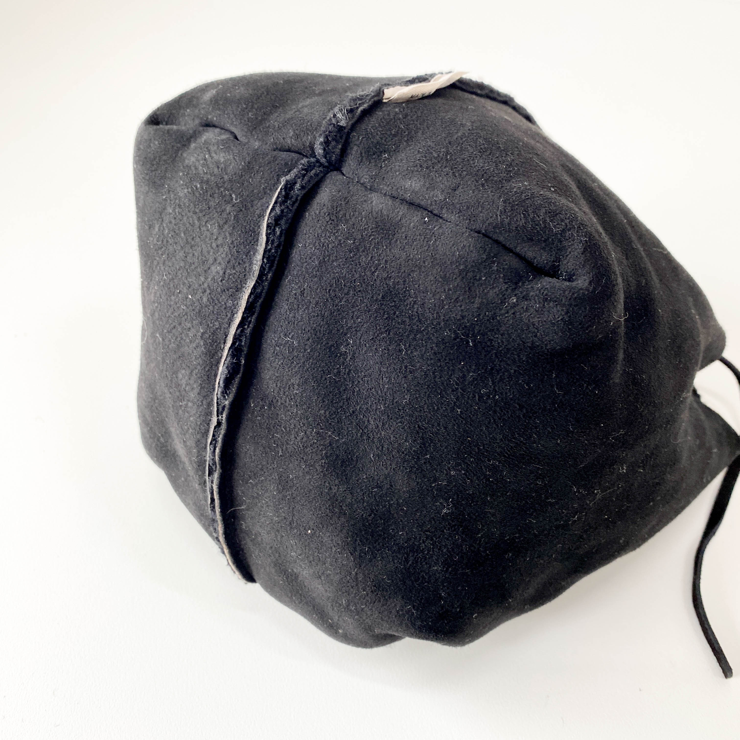 Black Suede with Soft Lining Interior Handle Bag