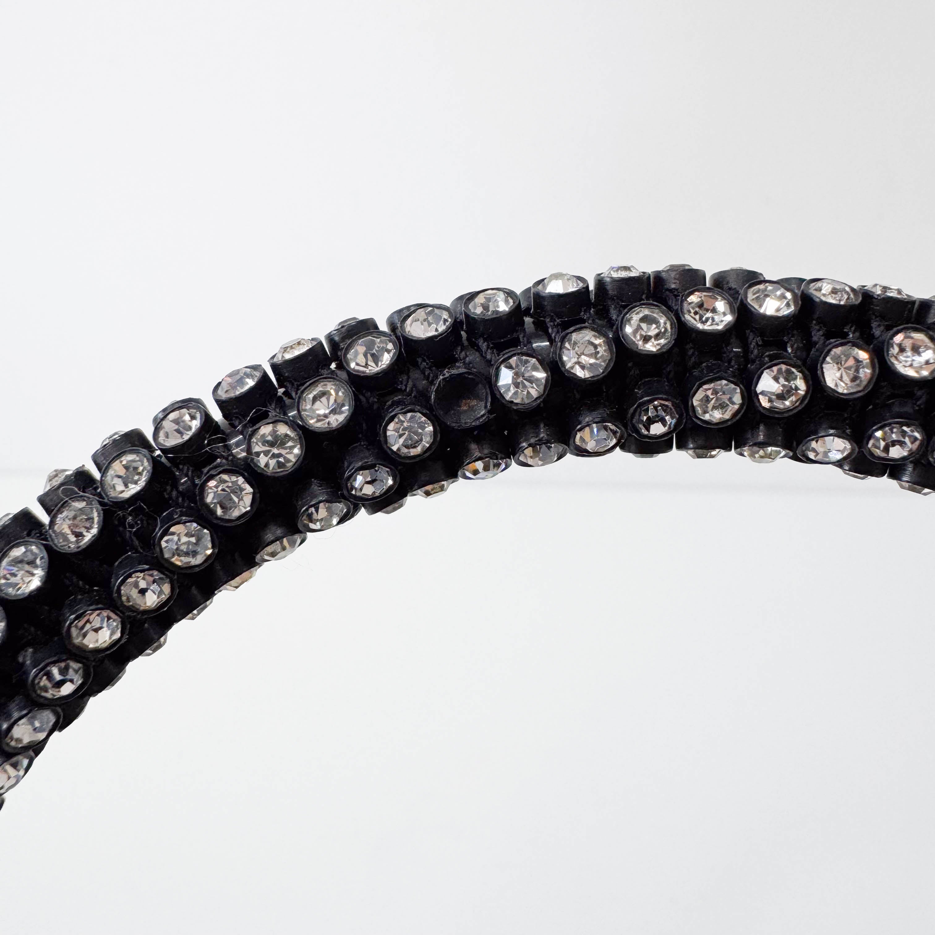 Vintage Satin Intrecciato Black Hand bag