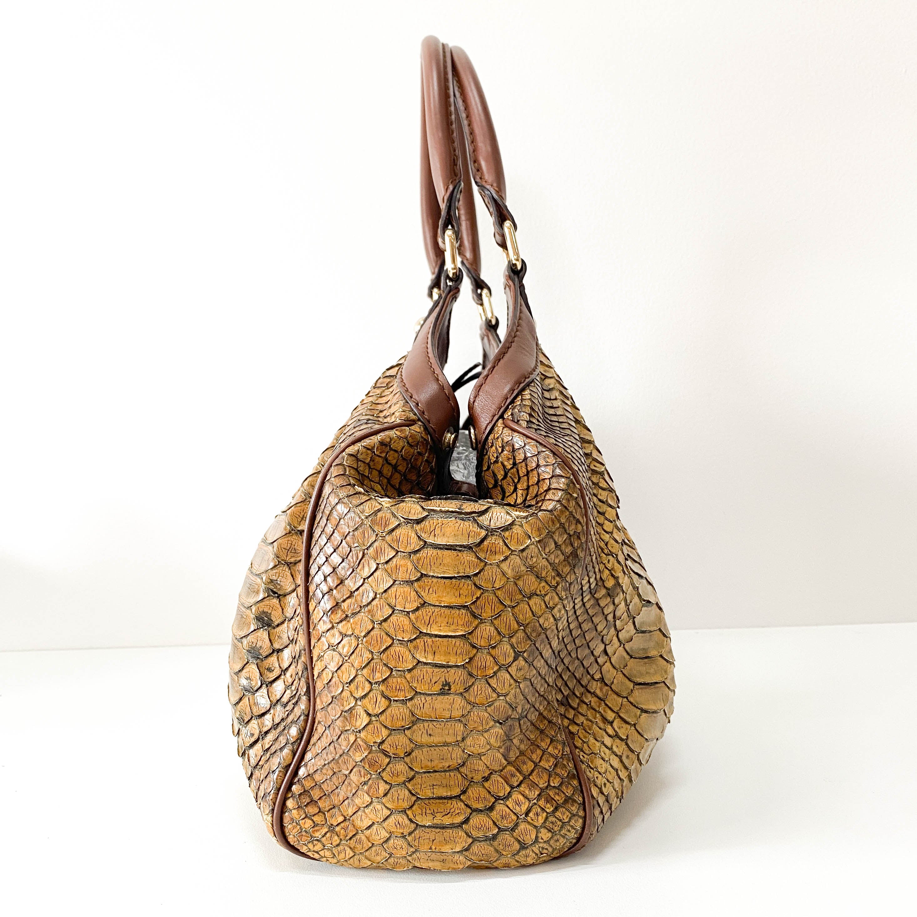 Sukey Yellow Lizard Leather Bag