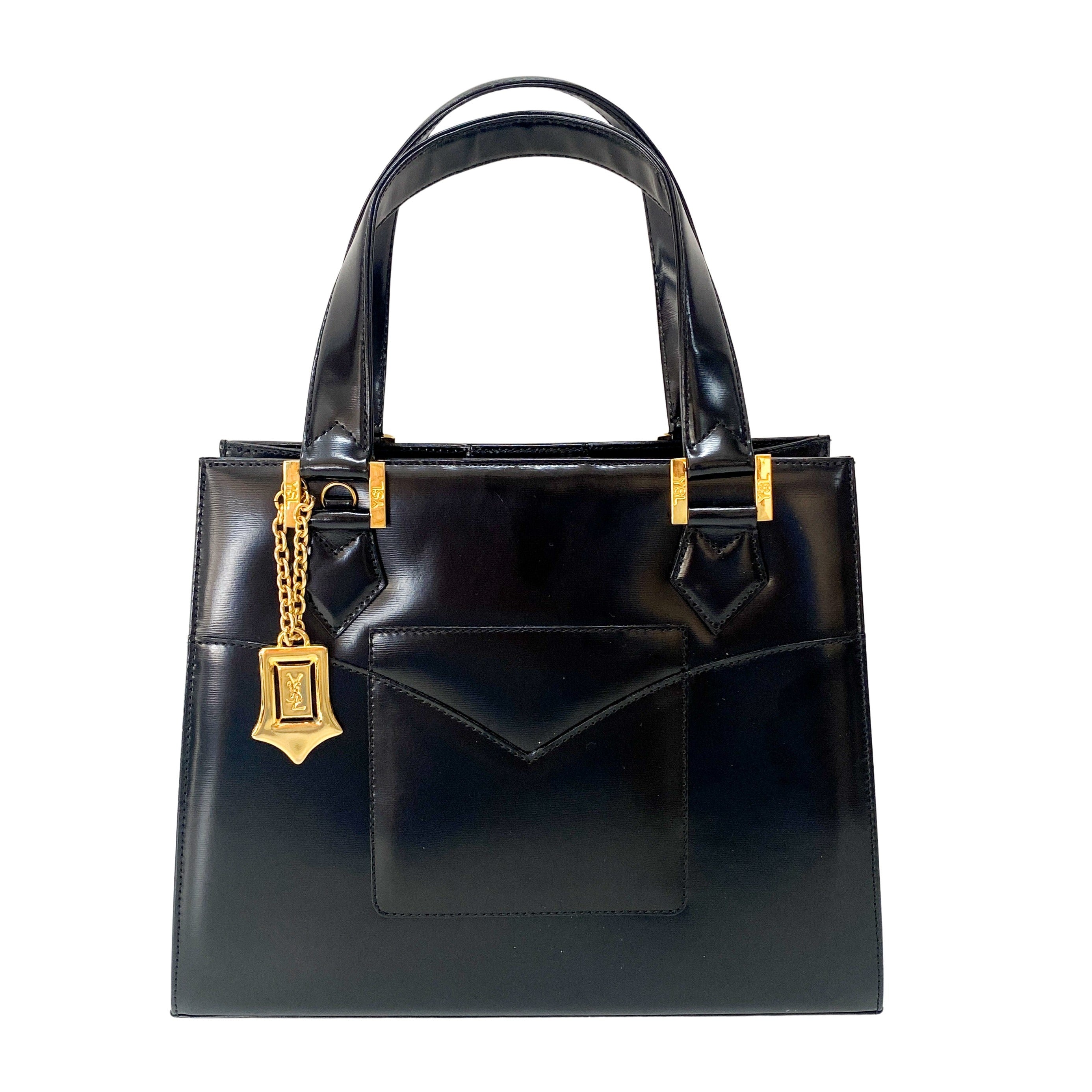 Patent Leather Black Shoulder Bag