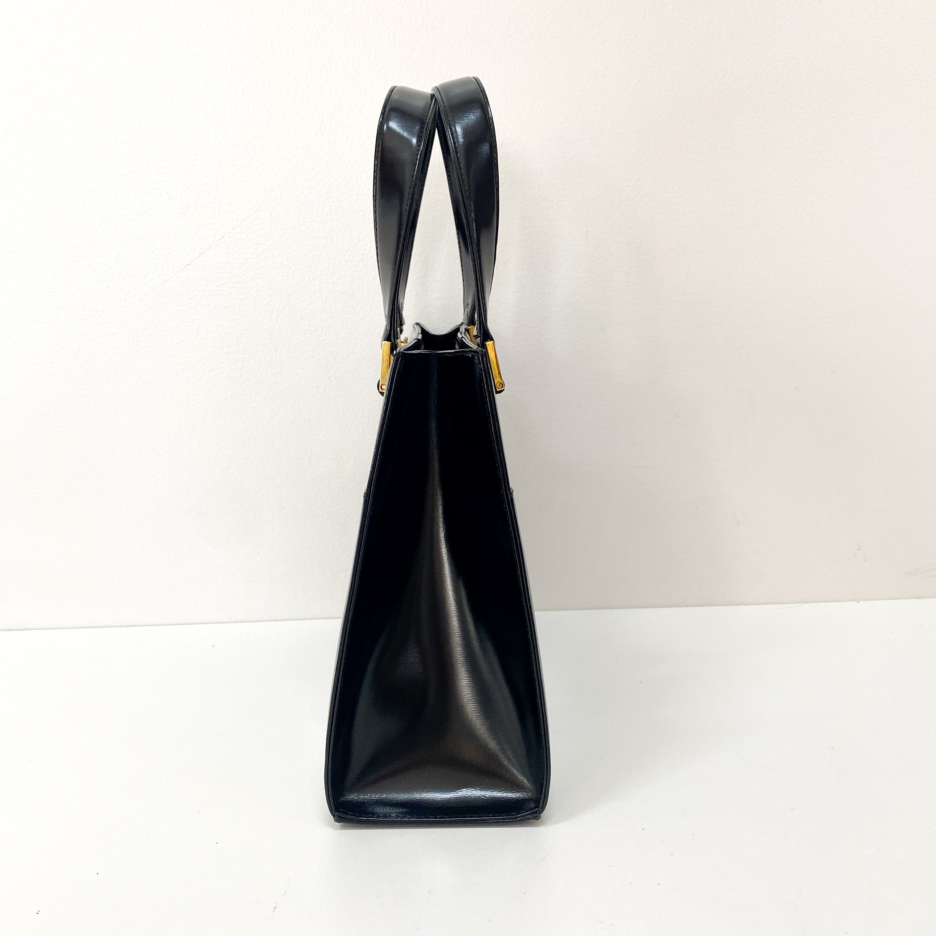 Patent Leather Black Shoulder Bag
