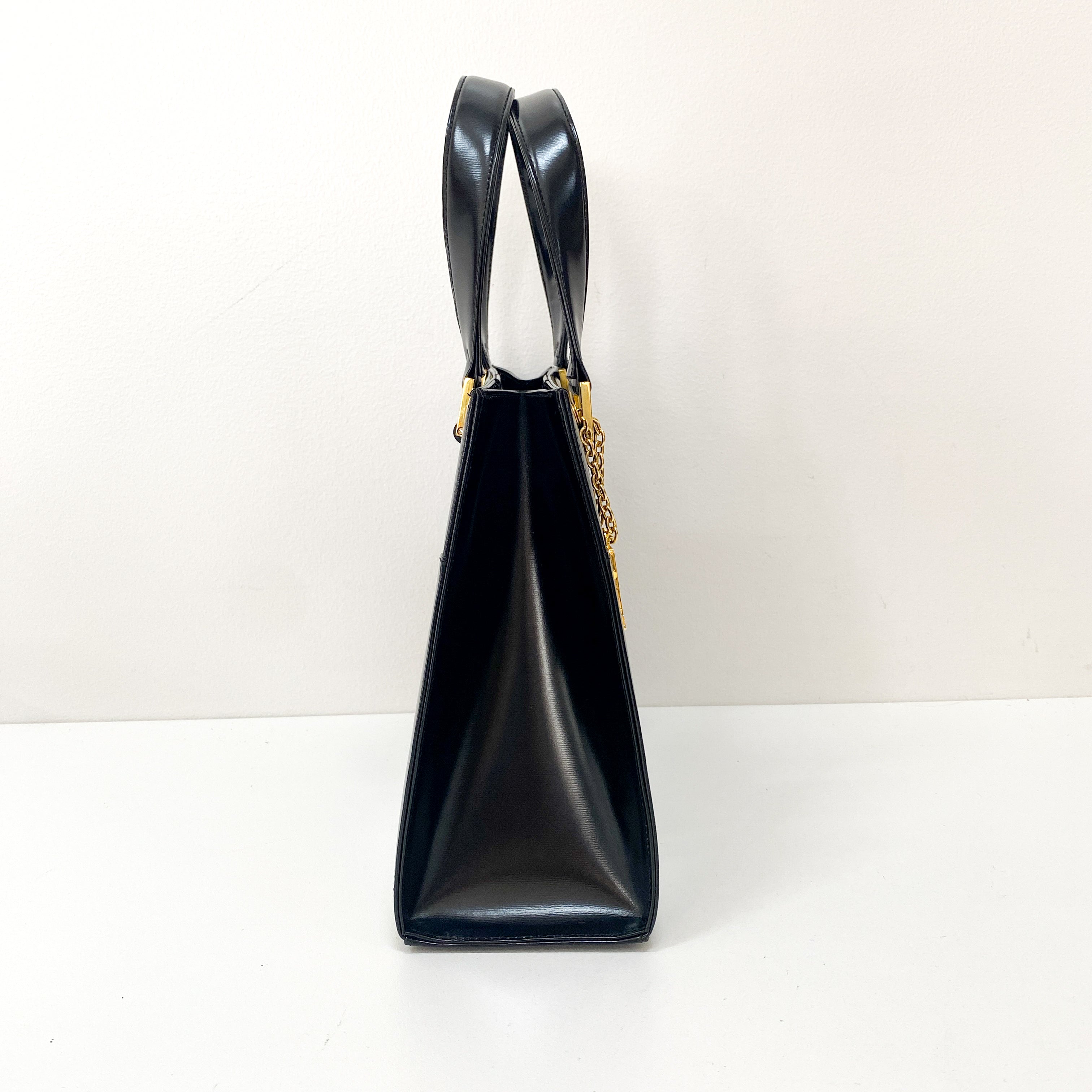 Patent Leather Black Shoulder Bag