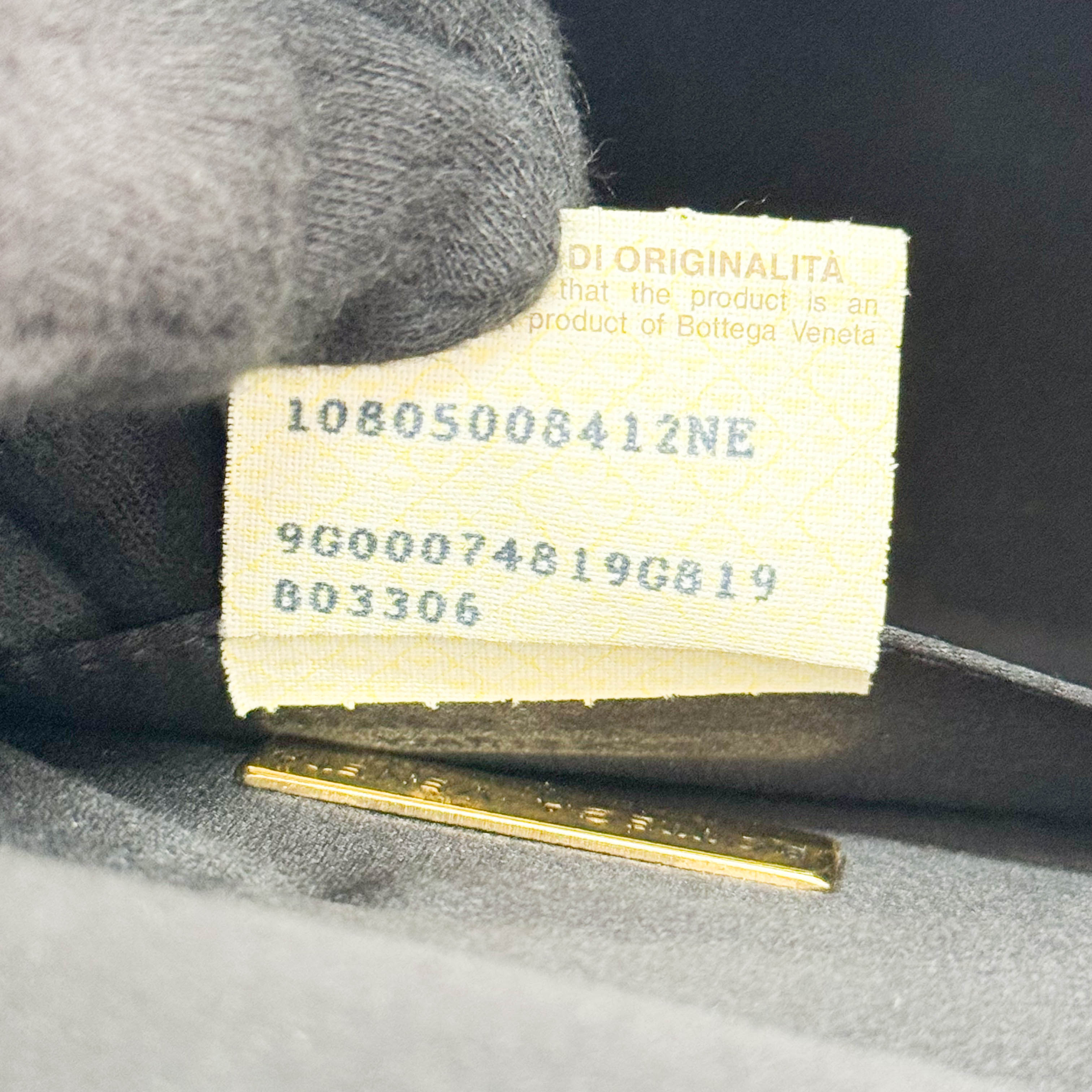 Vintage Satin Intrecciato Black Hand bag