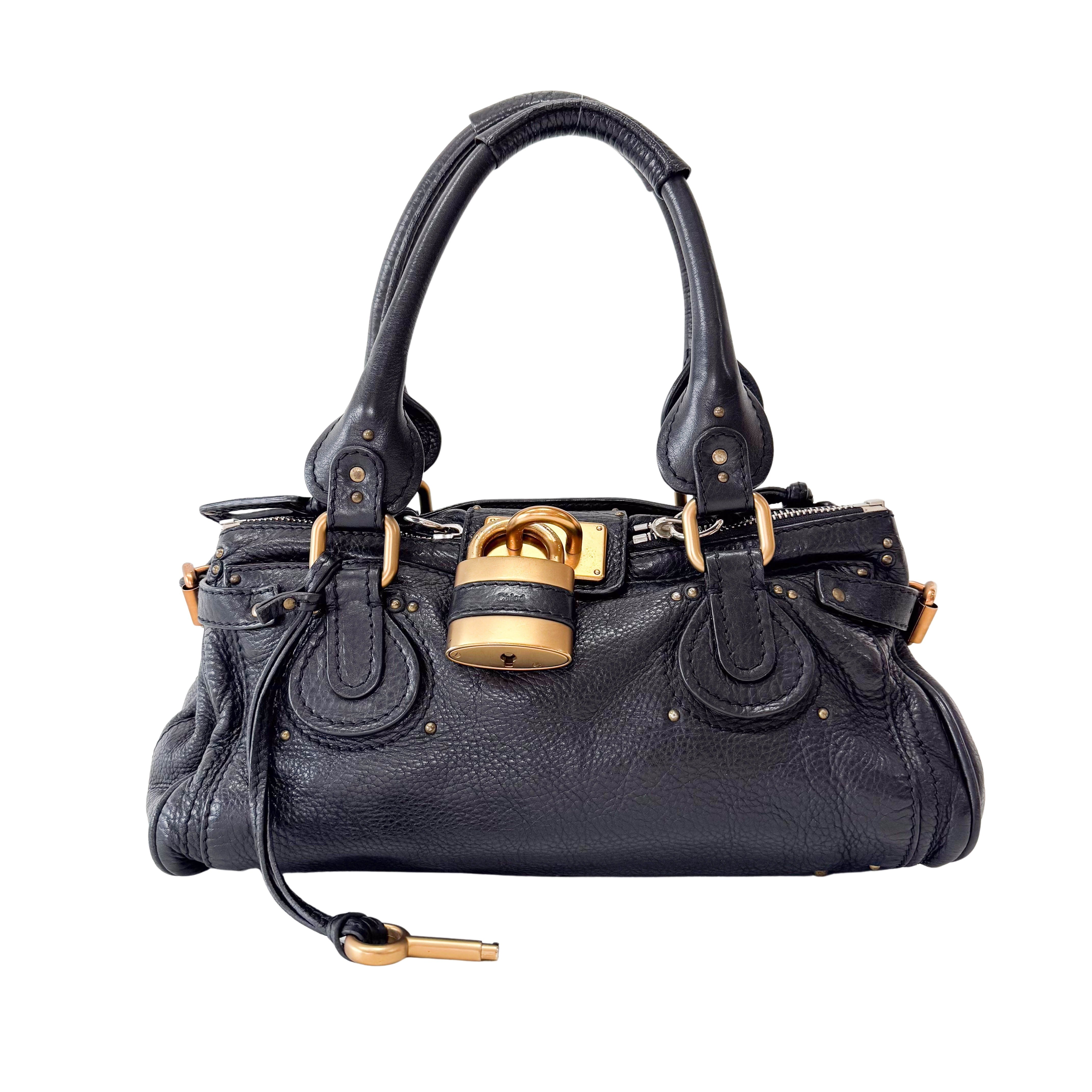 Paddington Black Leather Shoulder Bag
