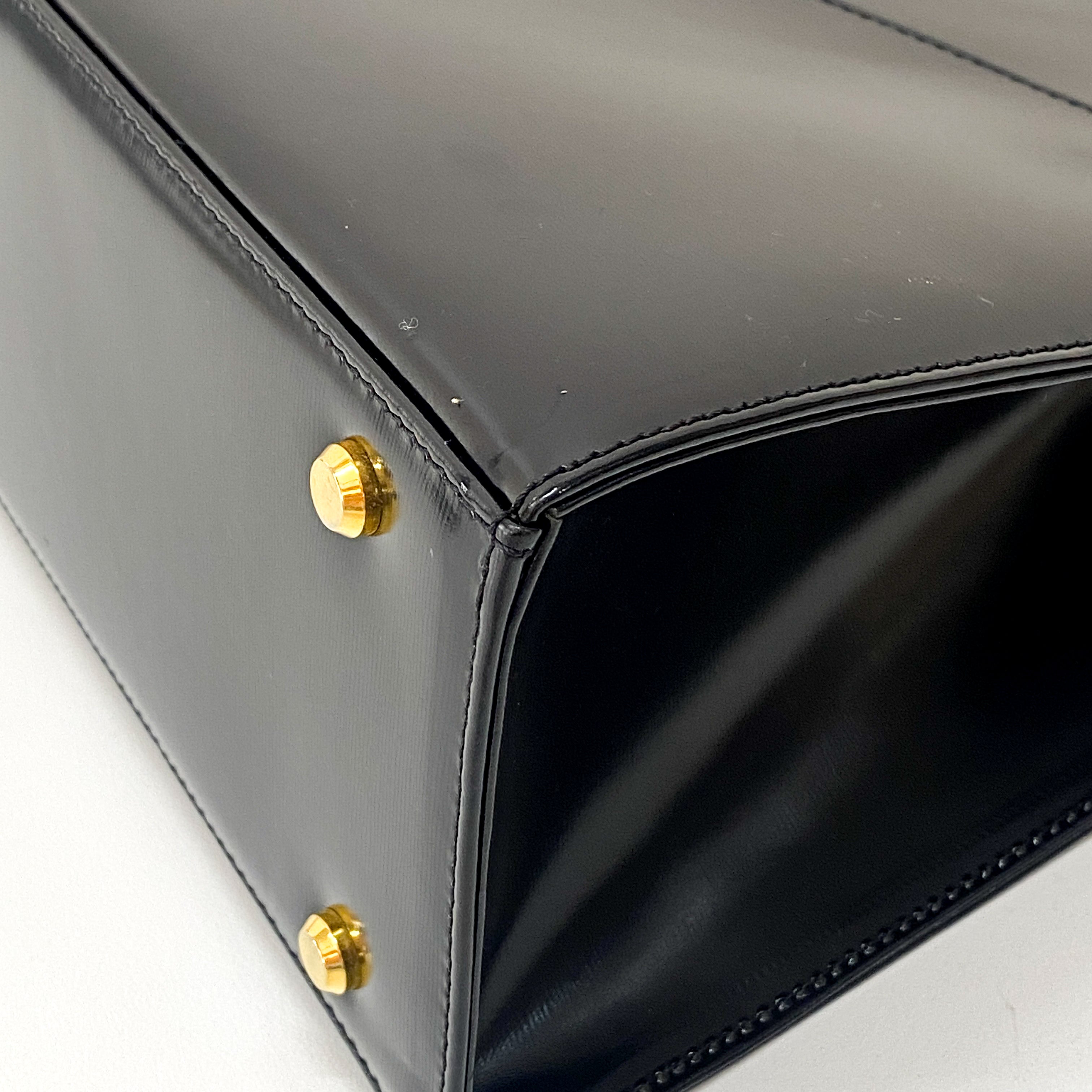 Patent Leather Black Shoulder Bag