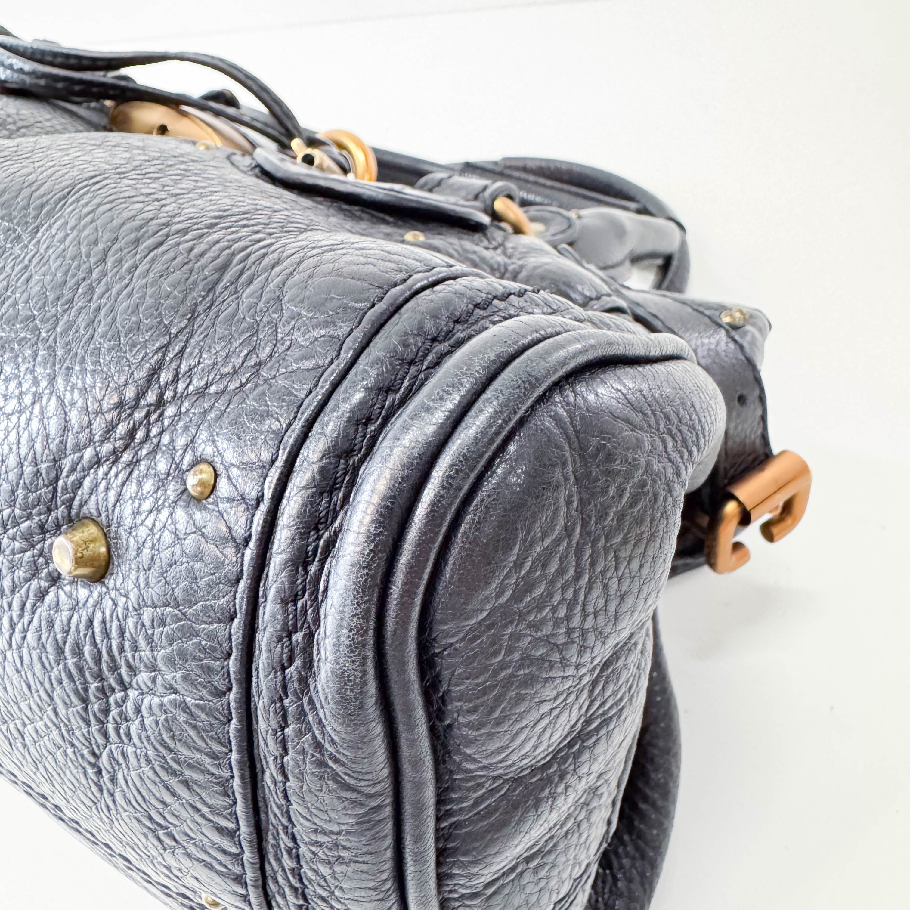 Paddington Black Leather Shoulder Bag