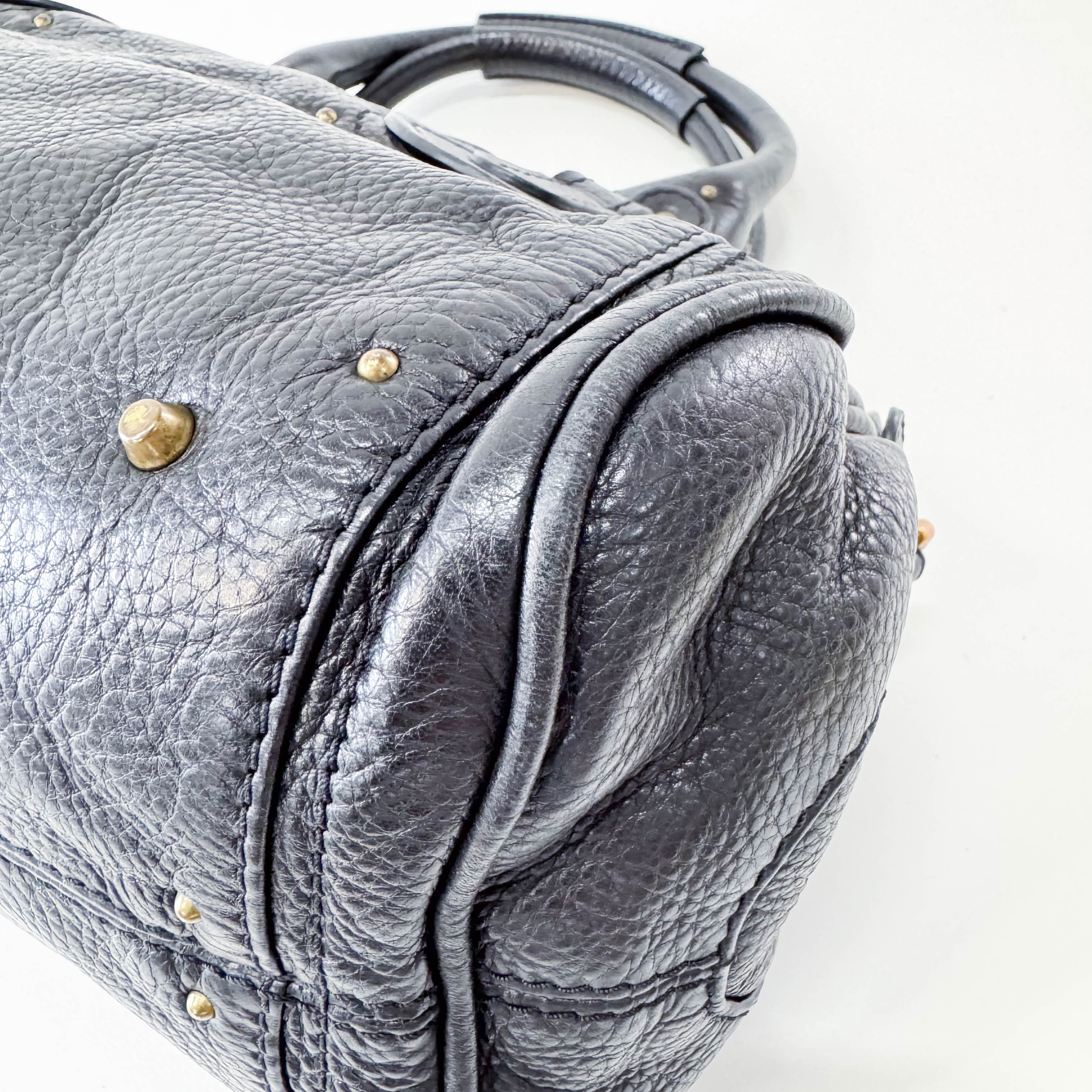 Paddington Black Leather Shoulder Bag