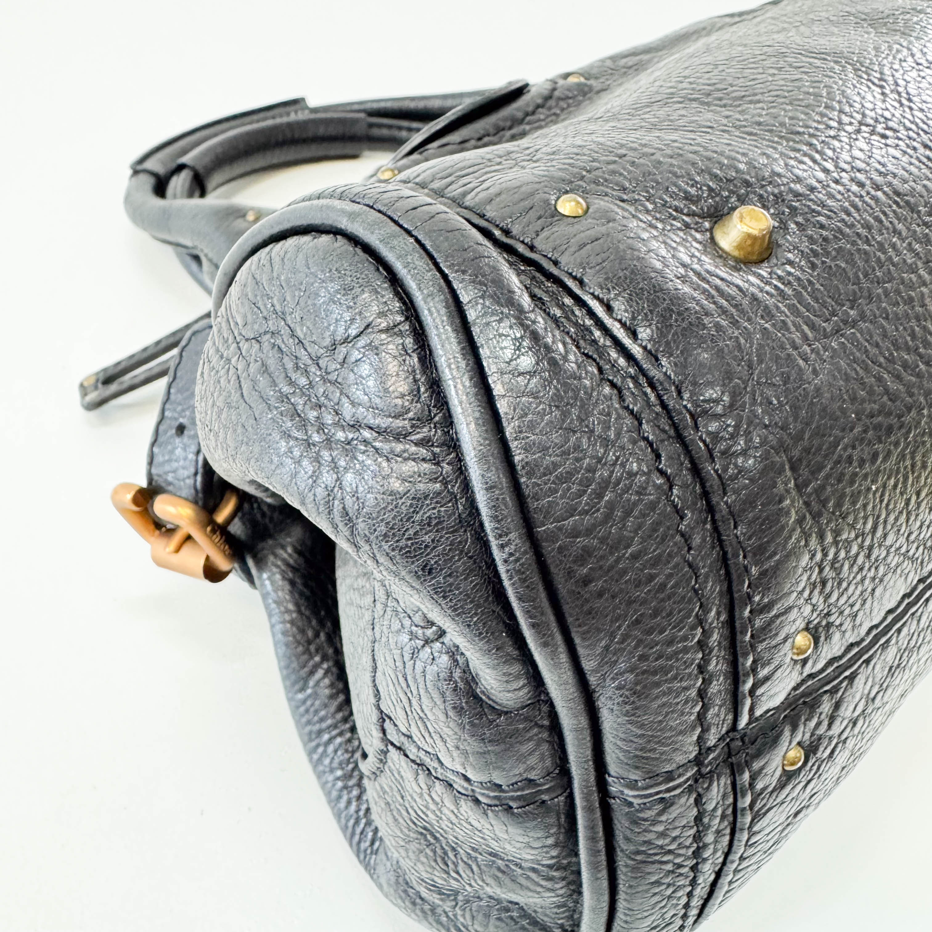 Paddington Black Leather Shoulder Bag