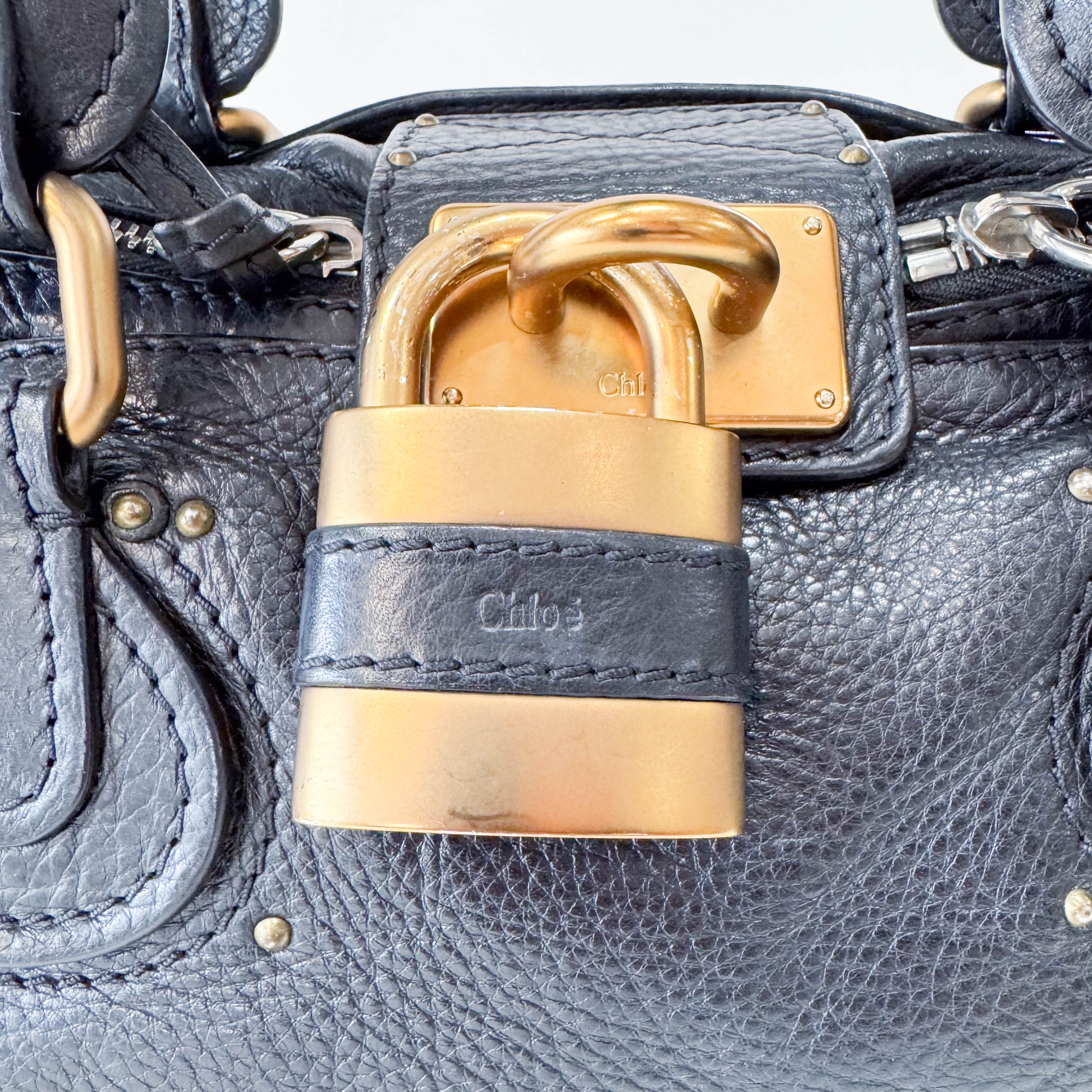 Paddington Black Leather Shoulder Bag