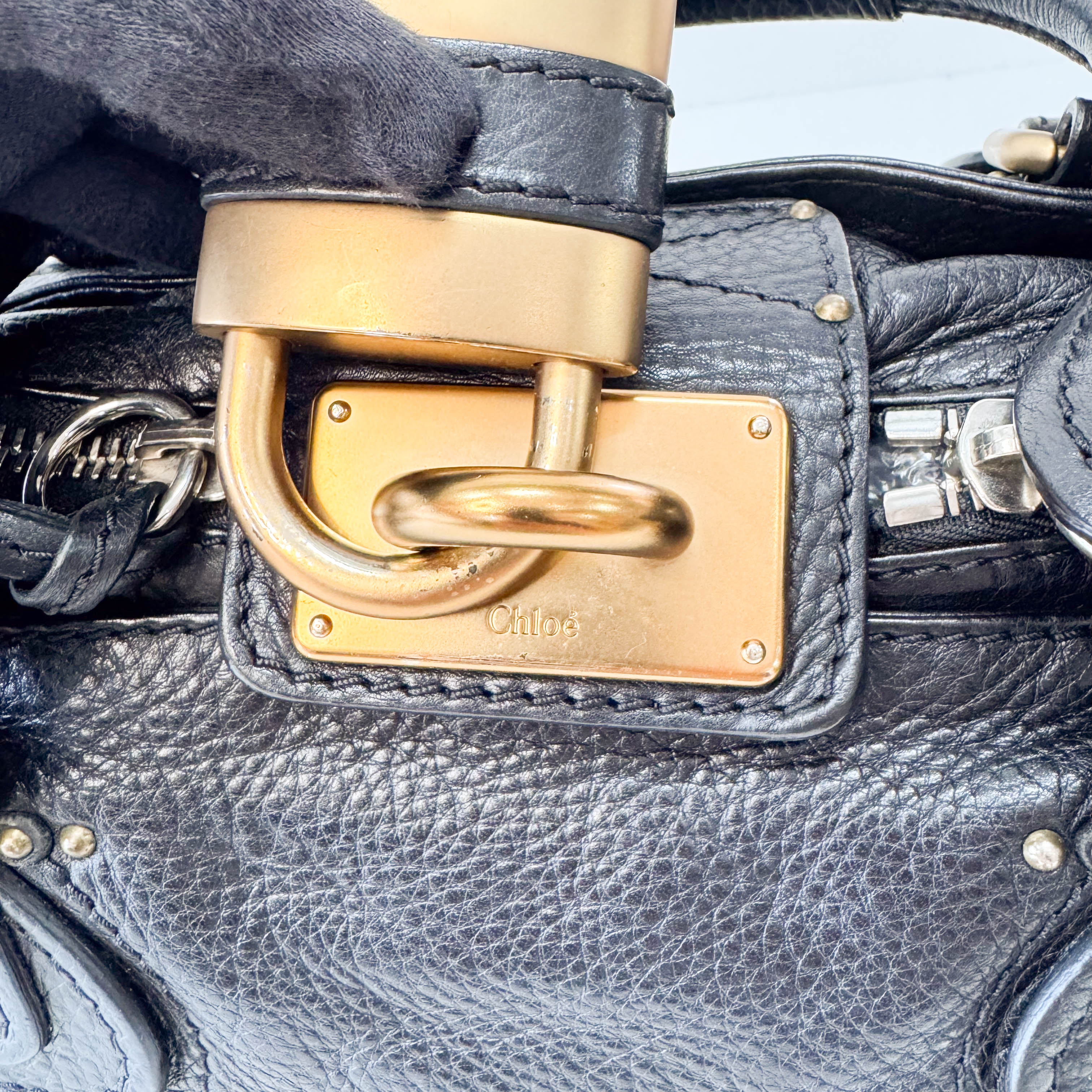 Paddington Black Leather Shoulder Bag