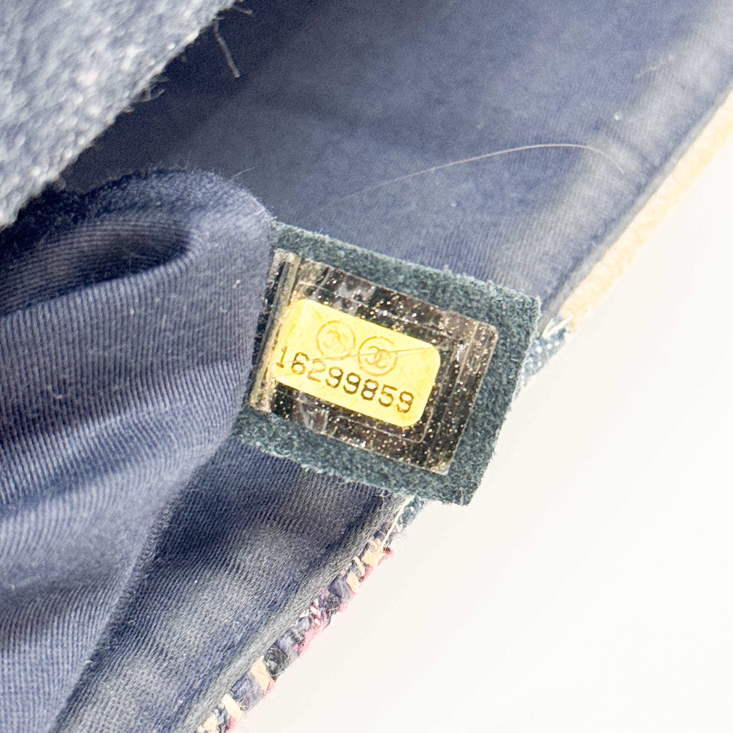 Jumbo Classic Flap Patchwork Multicolor Canvas Denim Shoulder Bag