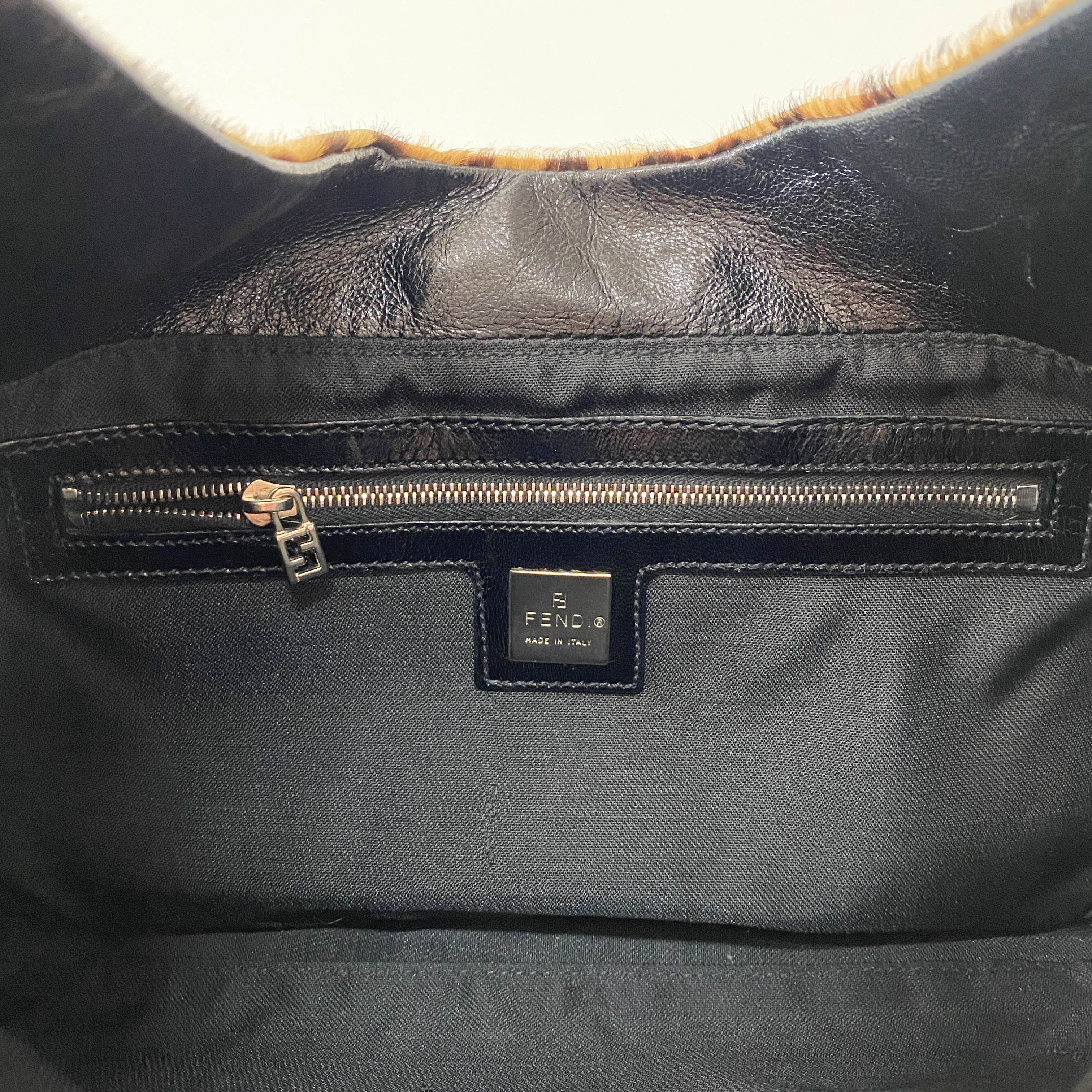 Mamma Baguette Leopard Print Pony Hair Bag