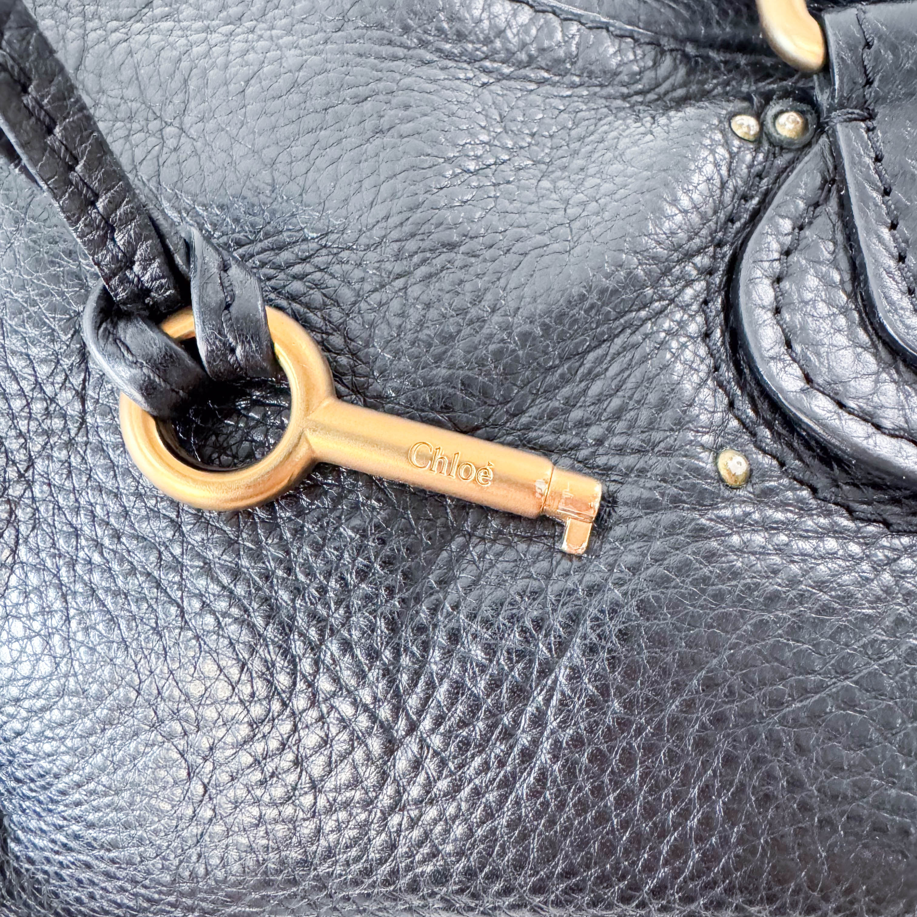 Paddington Black Leather Shoulder Bag