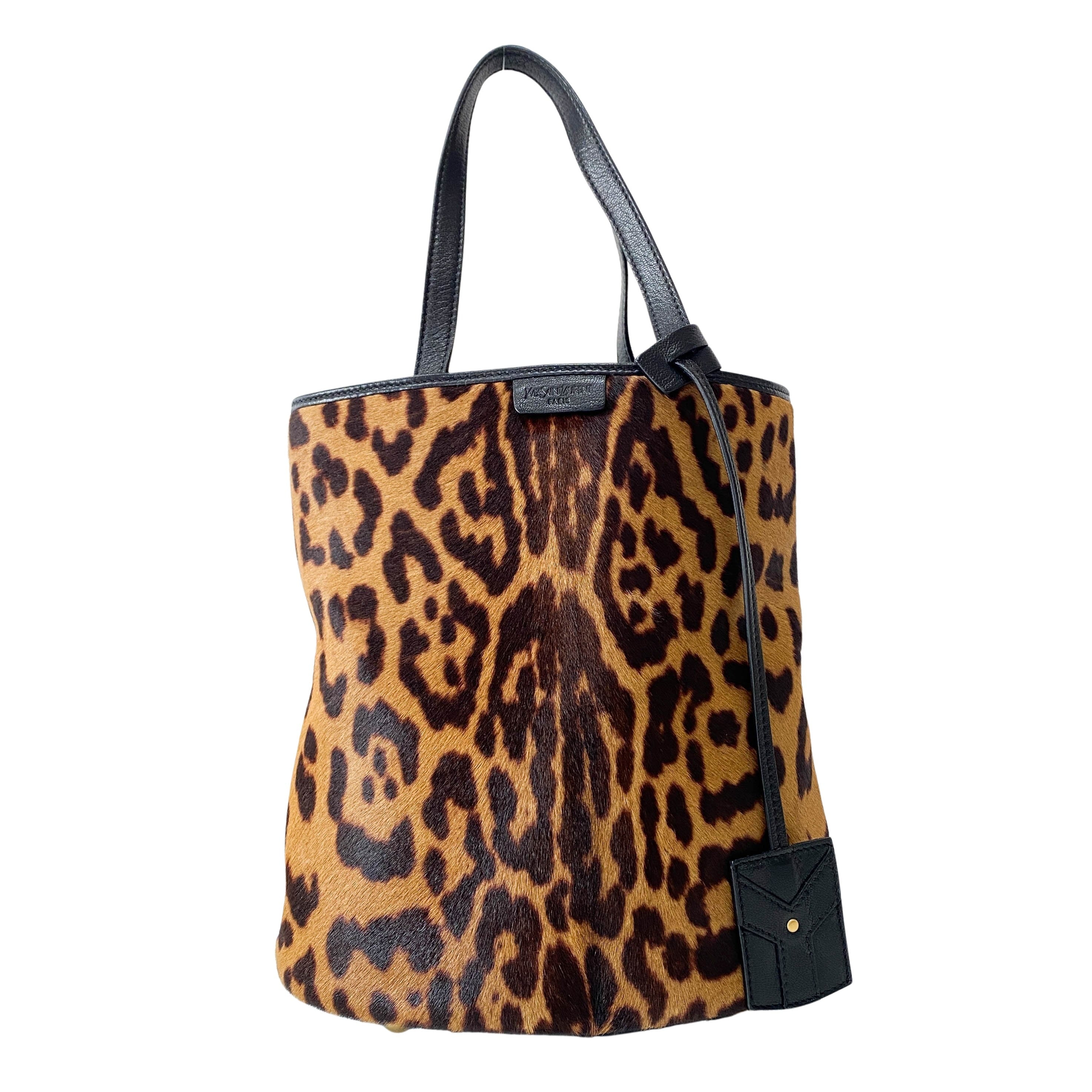 Brown Animal Print Pony Hair Bag
