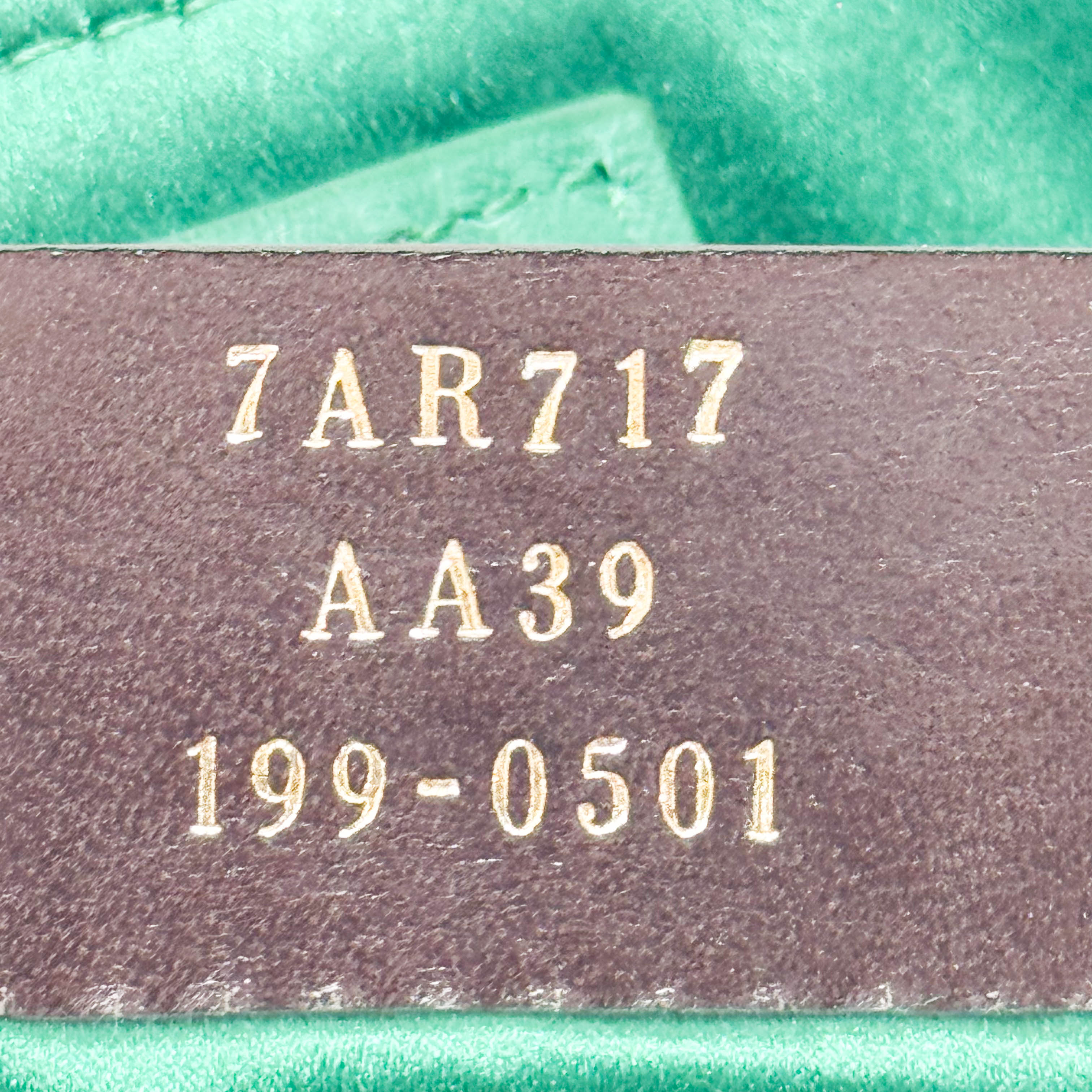 Peek-a-Boo Defender Green Satin Bag