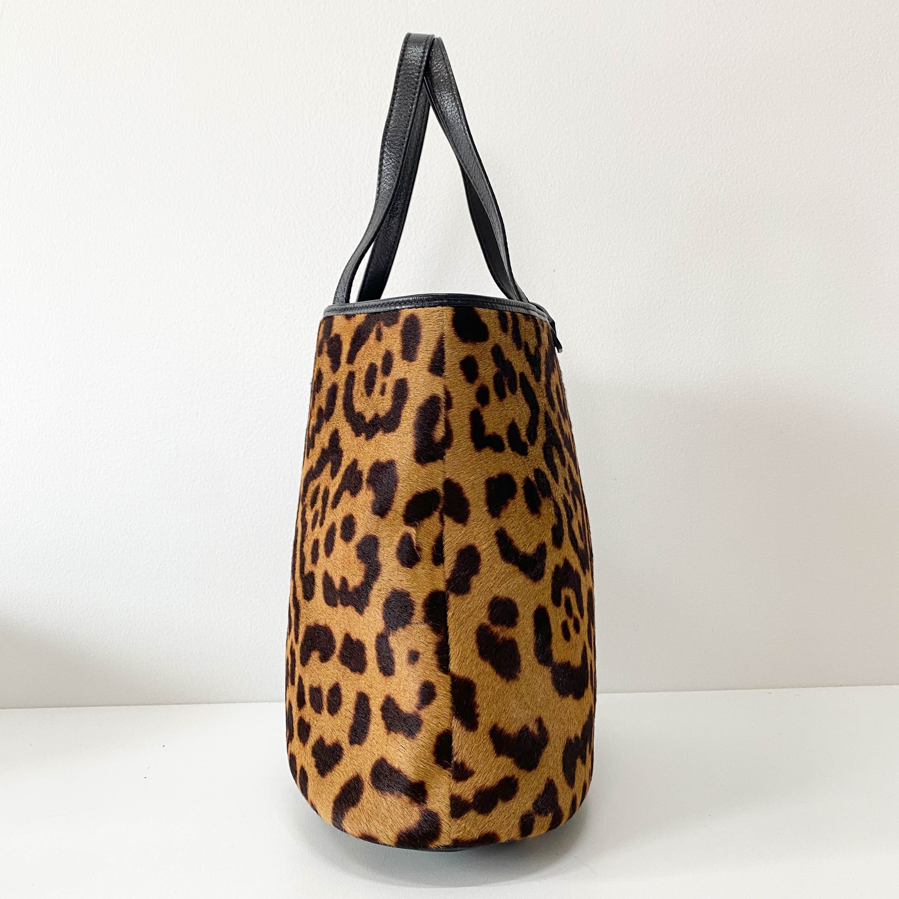 Brown Animal Print Pony Hair Bag