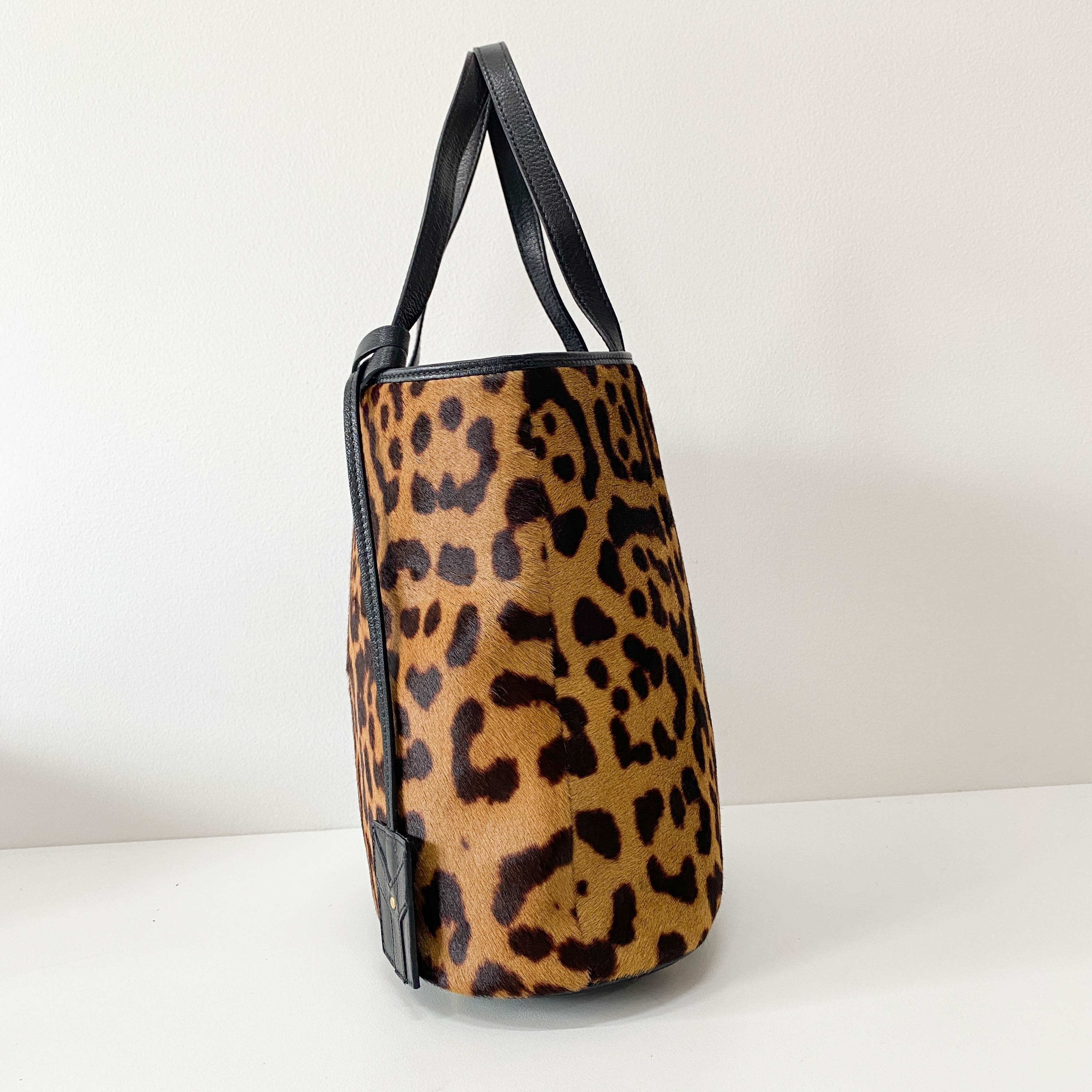 Brown Animal Print Pony Hair Bag