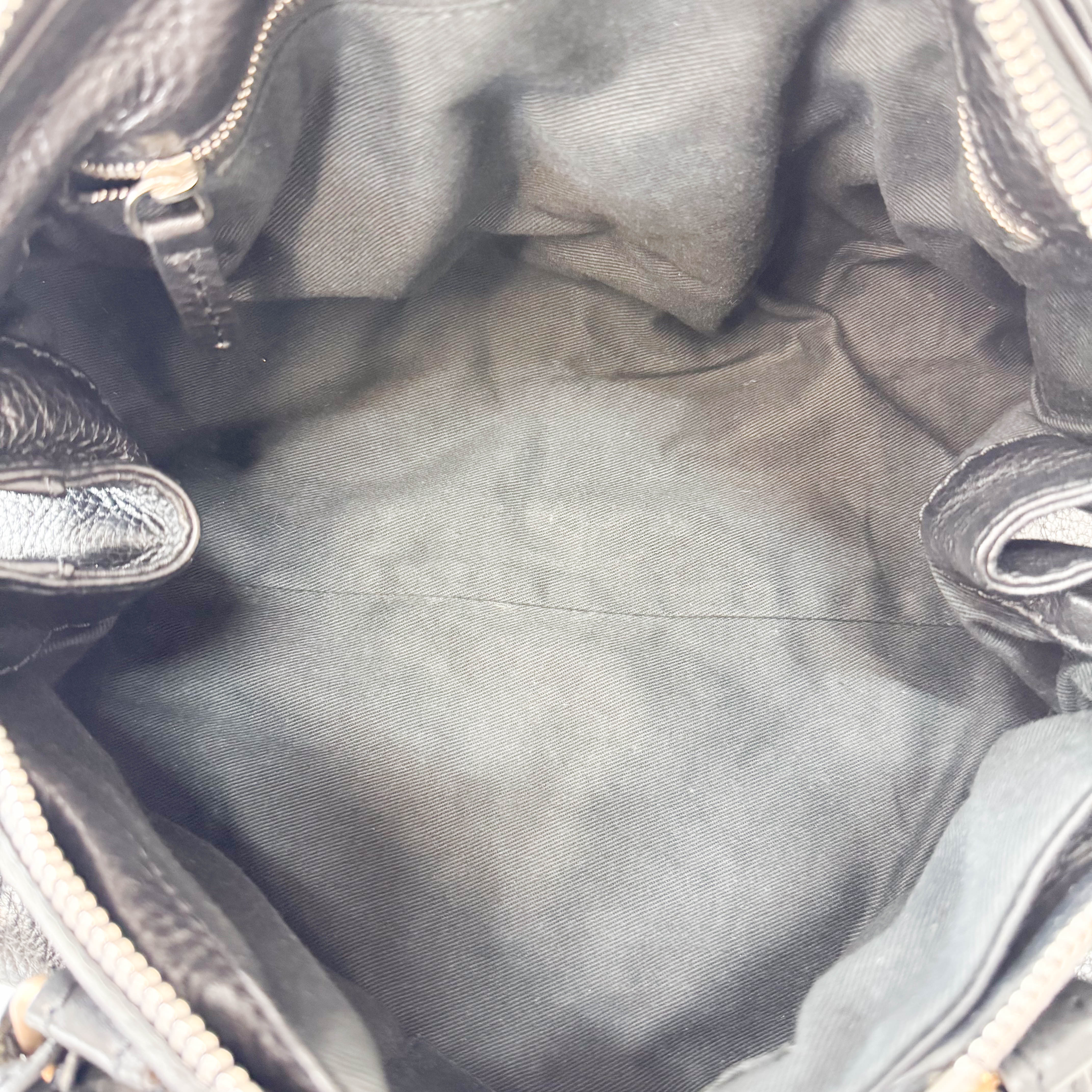 Paddington Black Leather Shoulder Bag