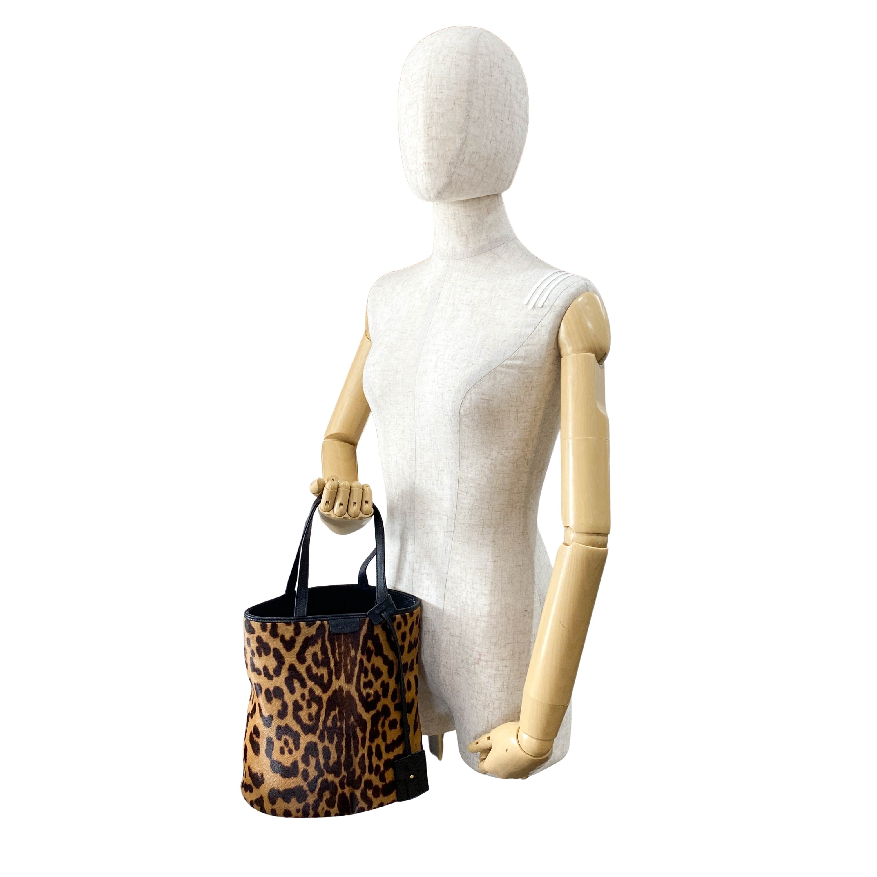 Brown Animal Print Pony Hair Bag