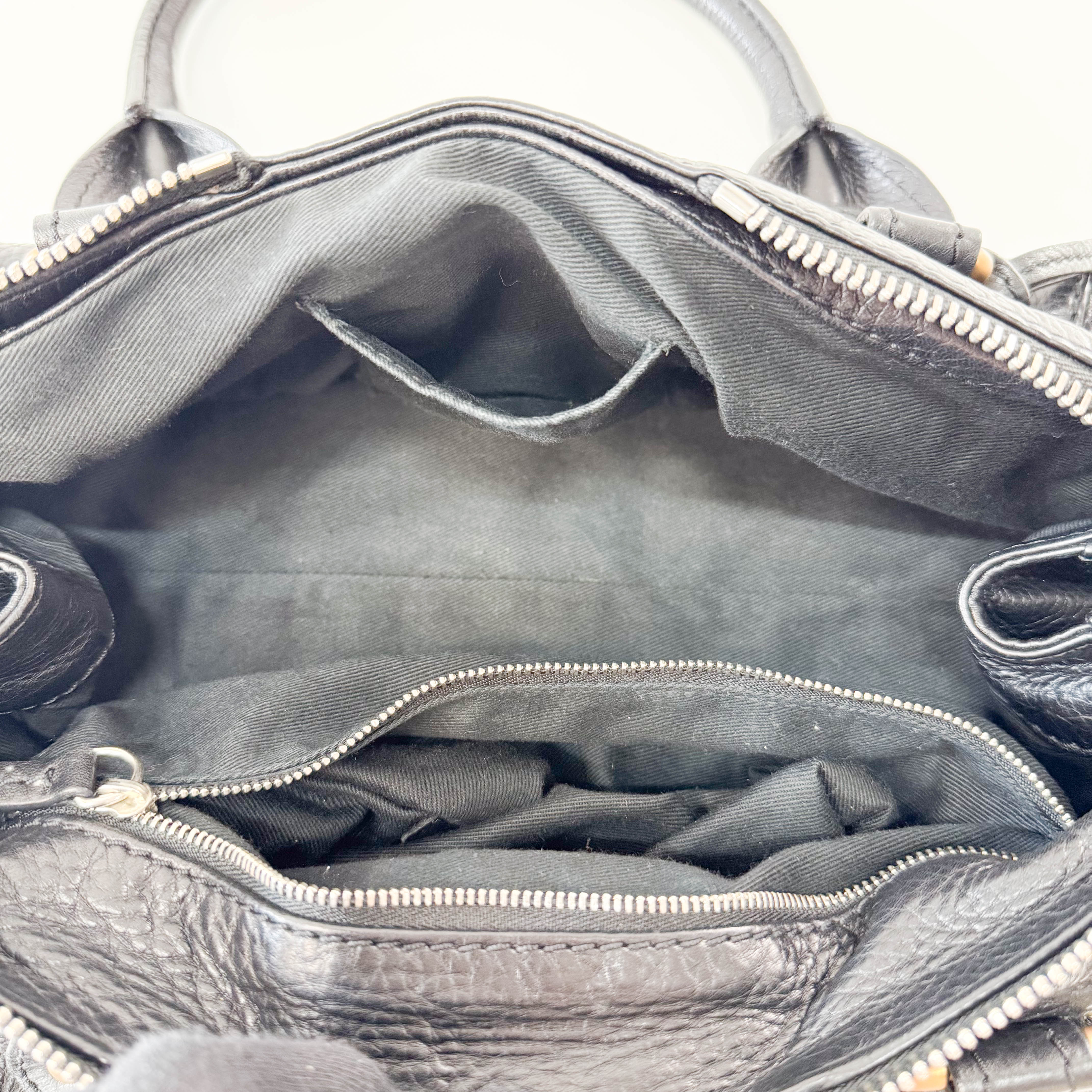 Paddington Black Leather Shoulder Bag