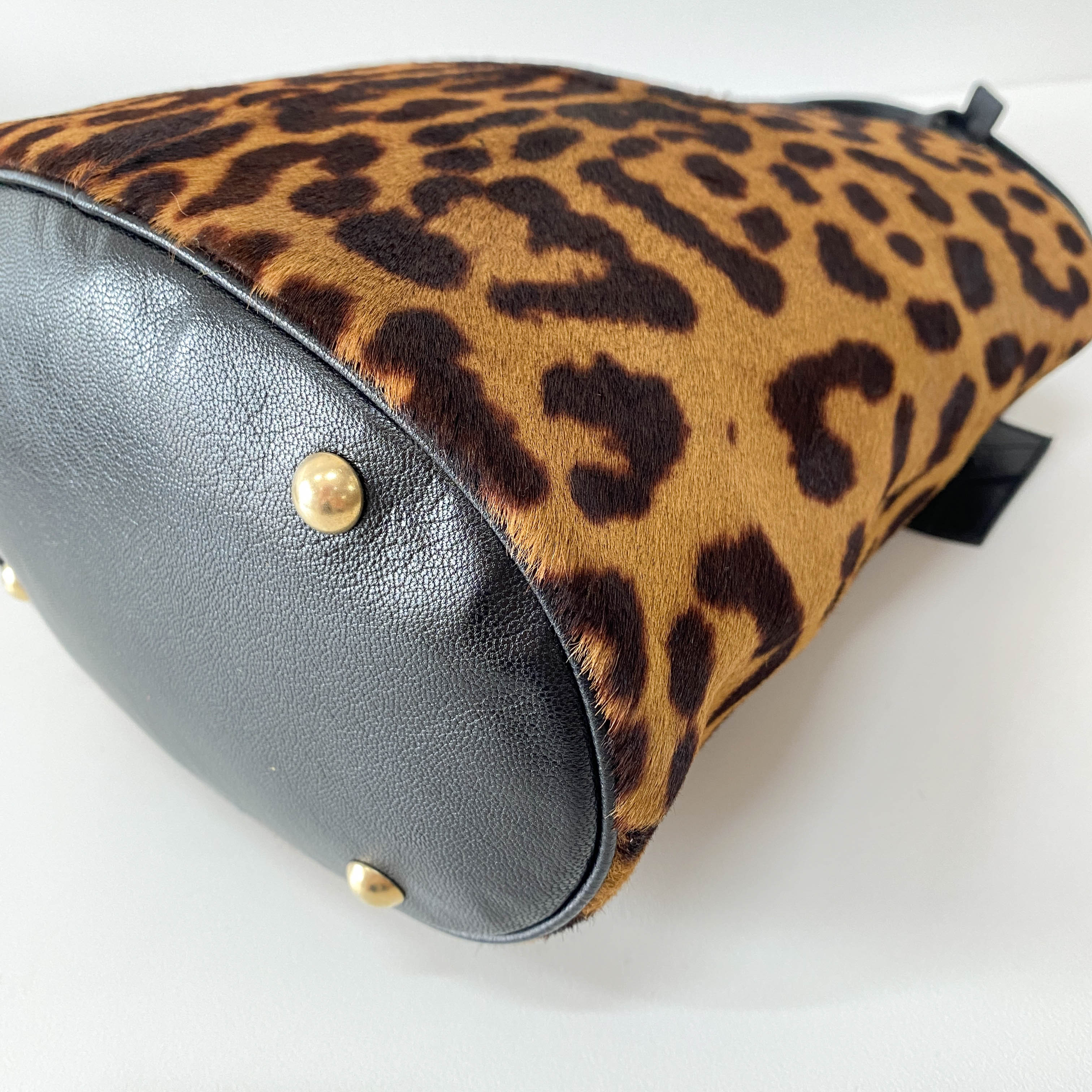 Brown Animal Print Pony Hair Bag