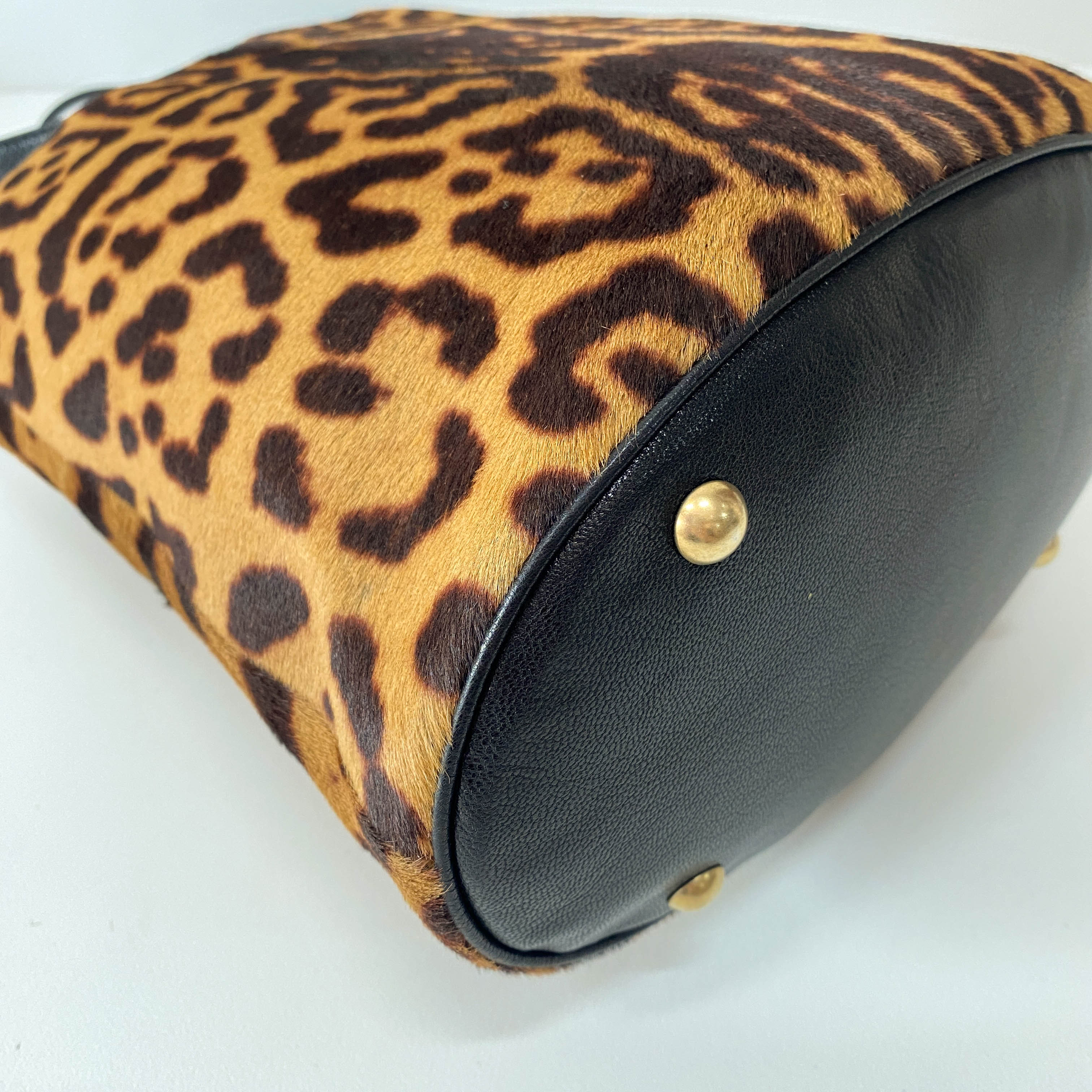 Brown Animal Print Pony Hair Bag