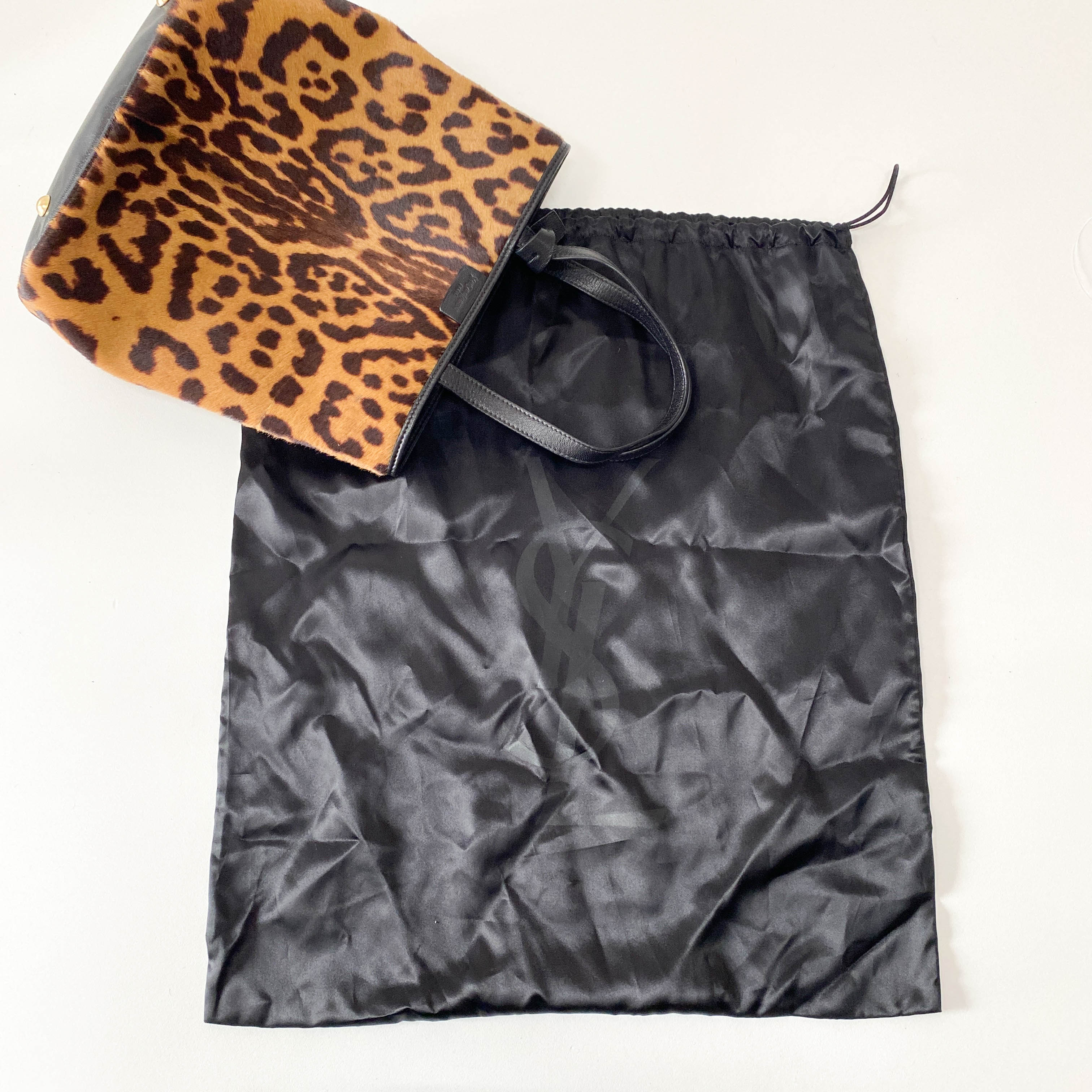 Brown Animal Print Pony Hair Bag