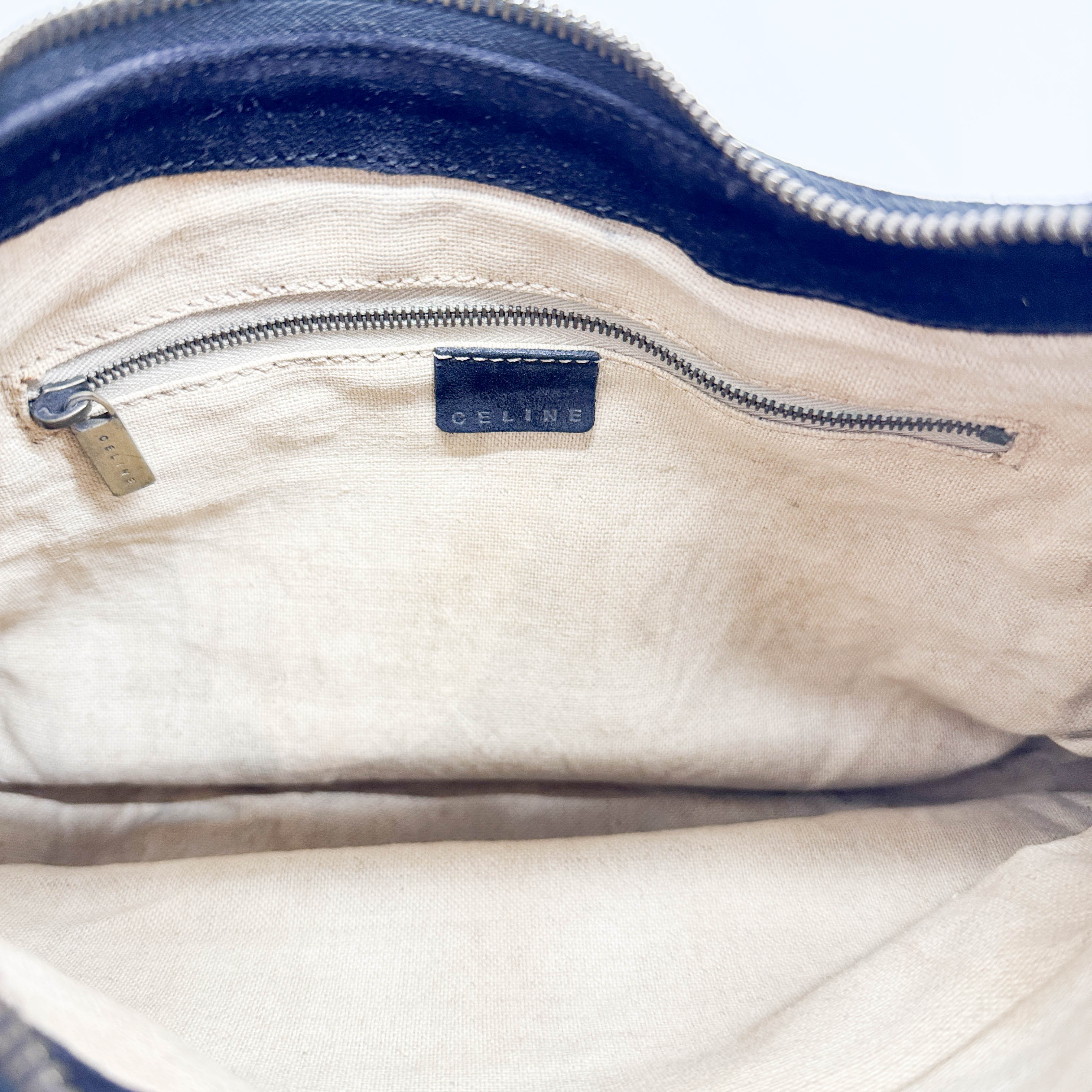 Twisted Black & Gold Suede Shoulder Bag