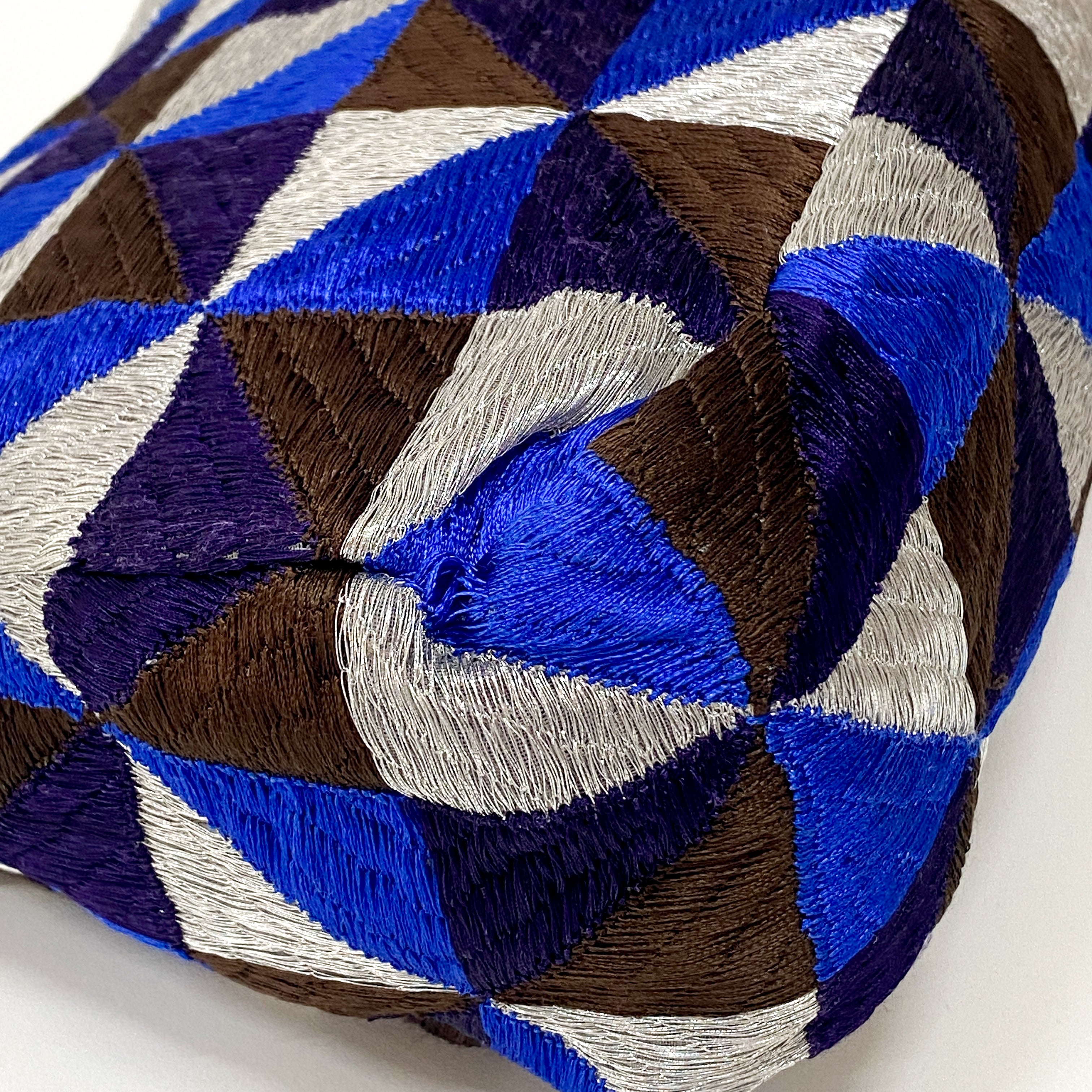 Mamma Baguette Blue Geometric Shoulder Bag