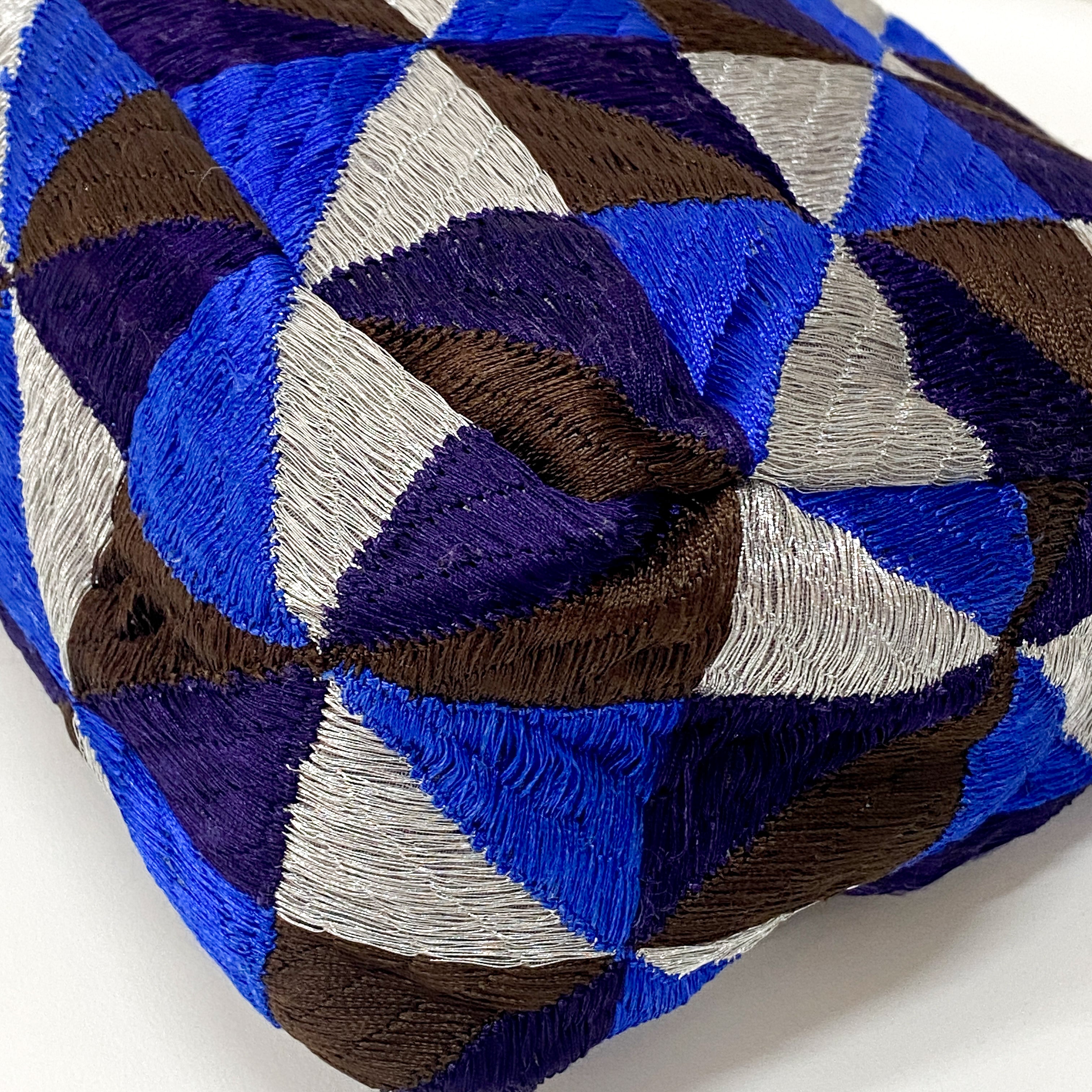 Mamma Baguette Blue Geometric Shoulder Bag