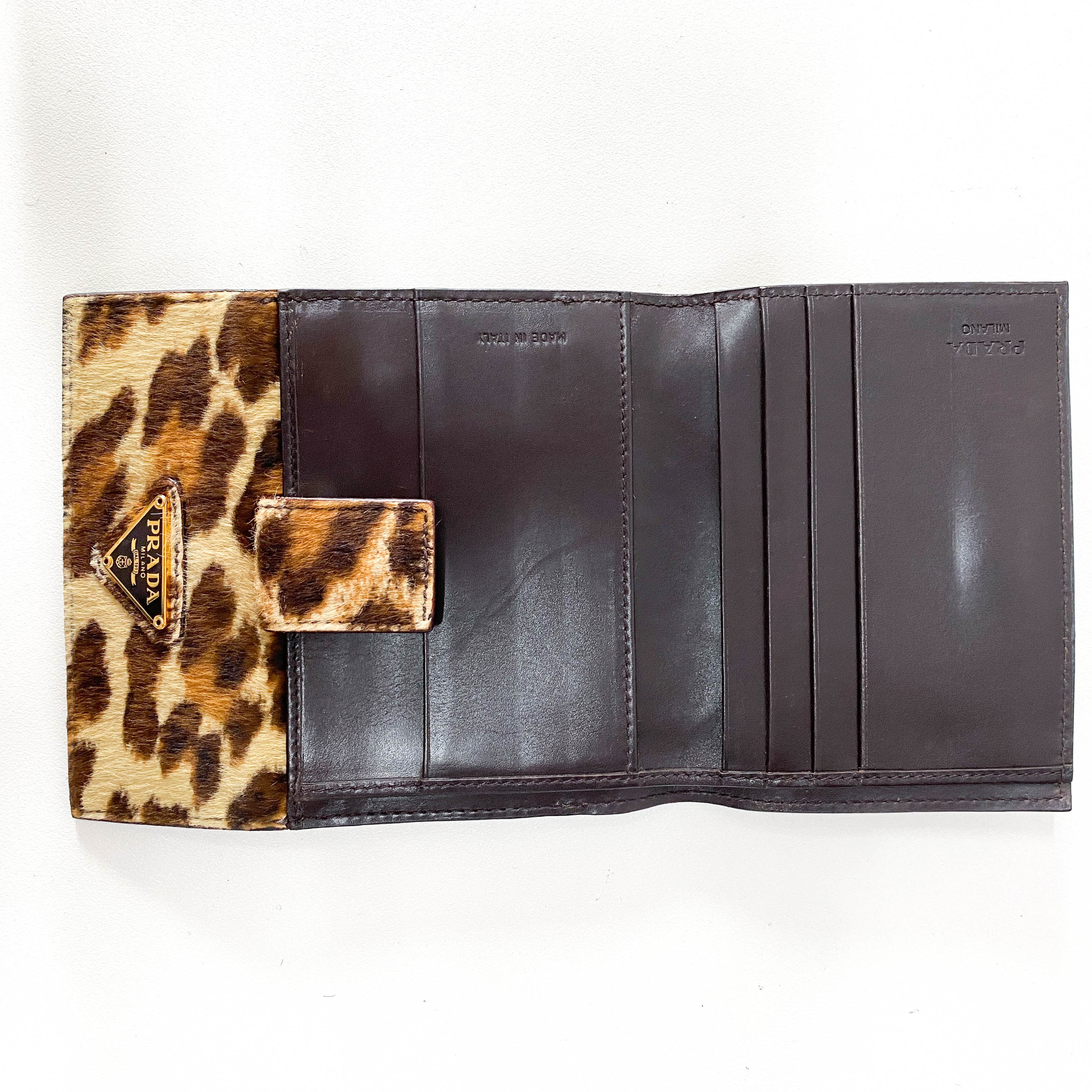 Yellow Leopard Print Pony Hair Wallet