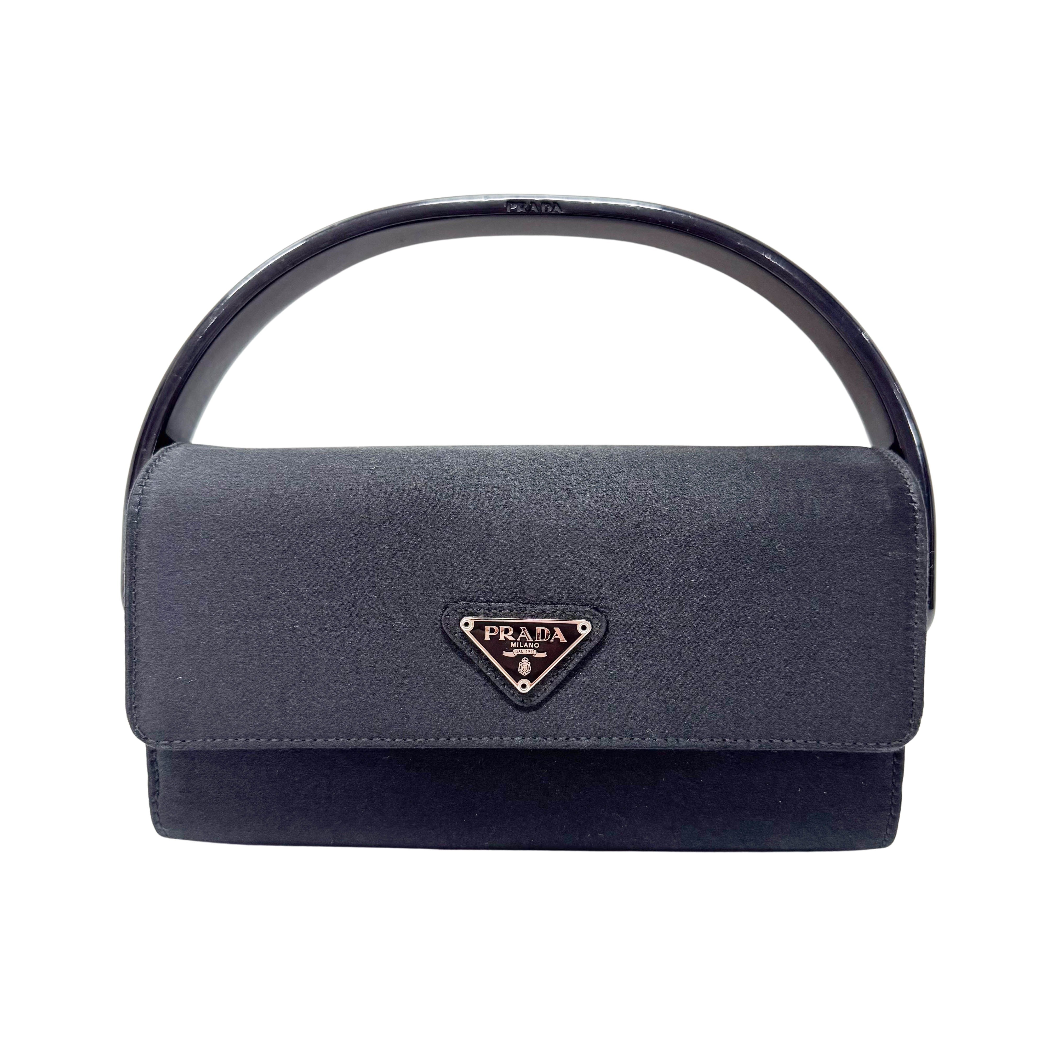 Small Satin Black Handbag