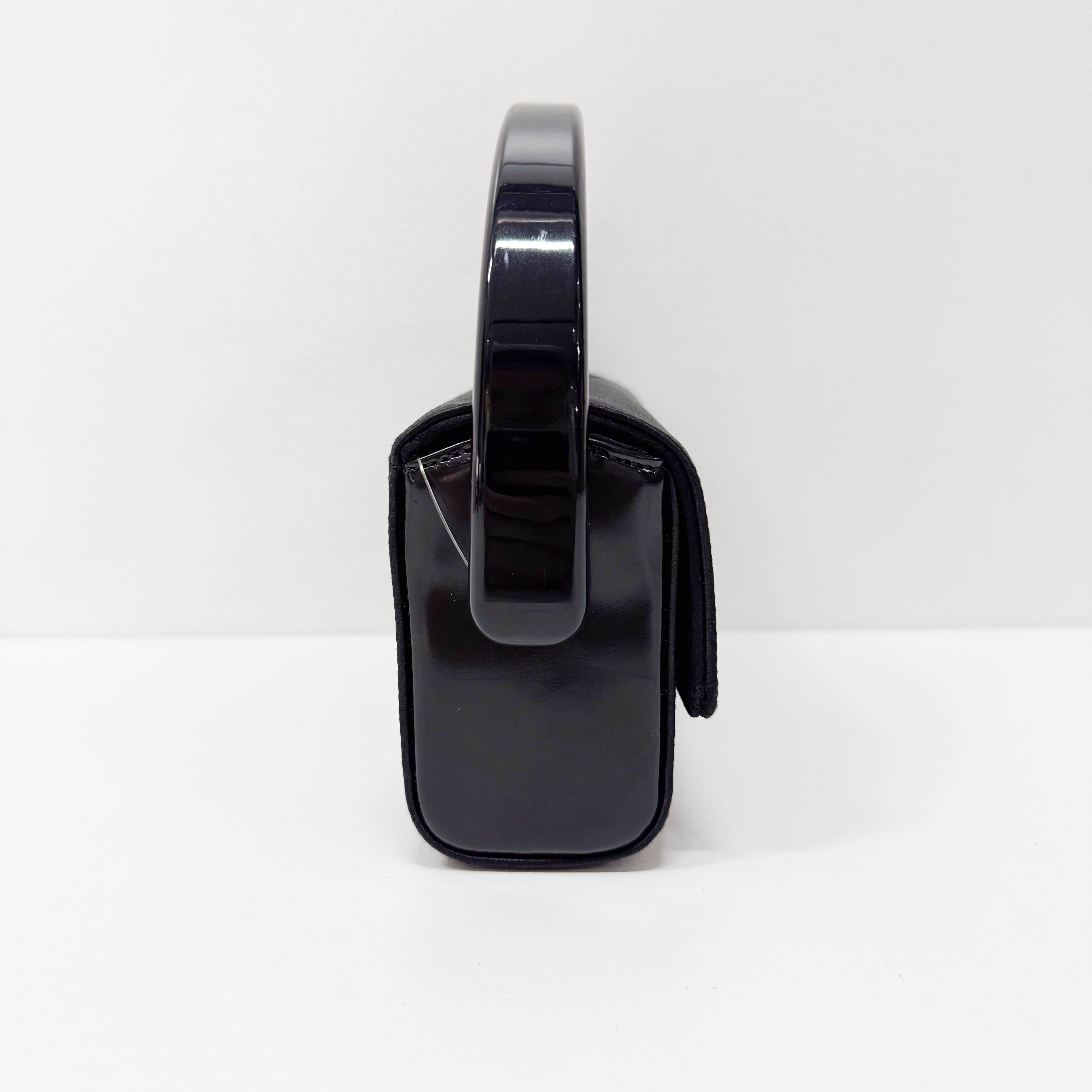 Small Satin Black Handbag