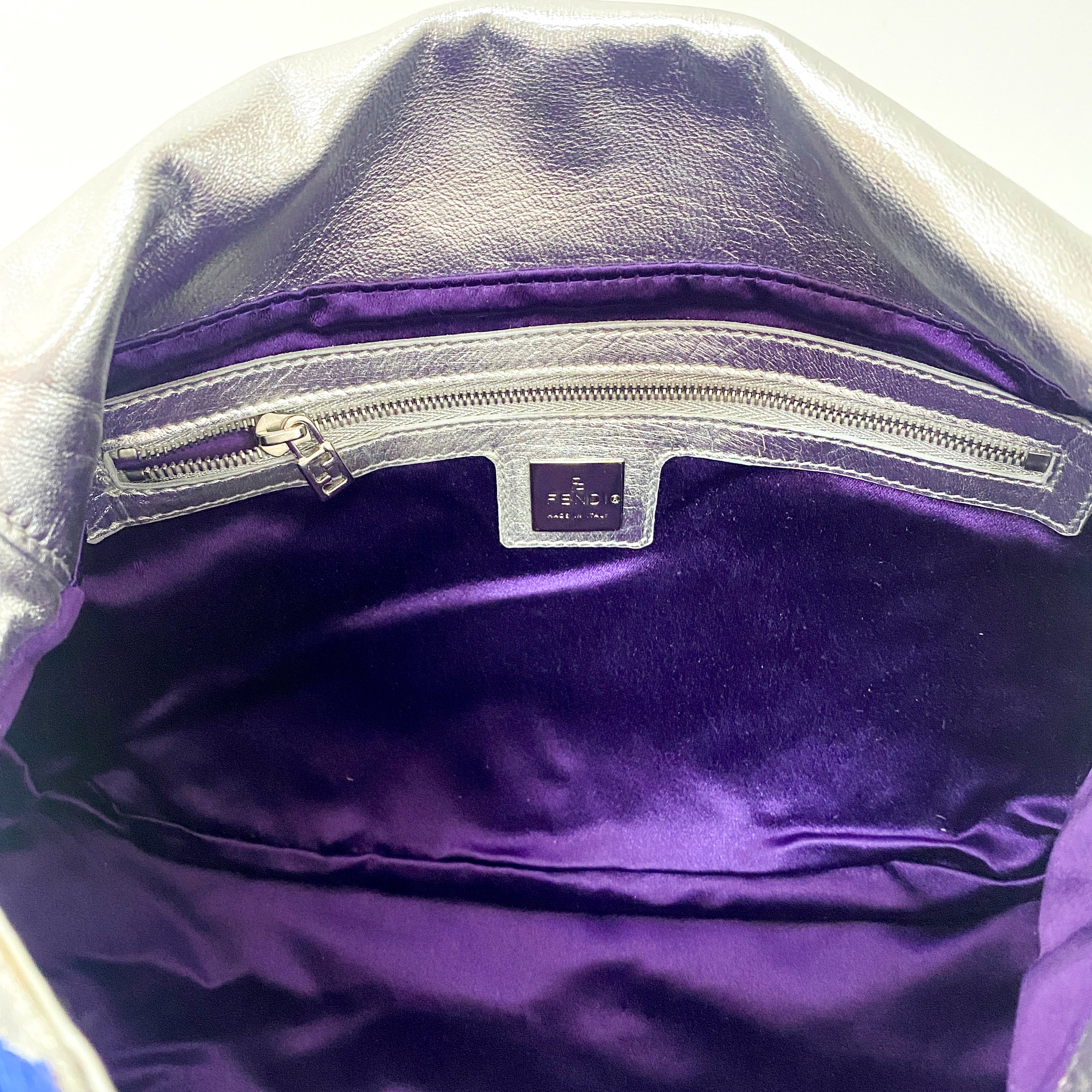 Mamma Baguette Blue Geometric Shoulder Bag