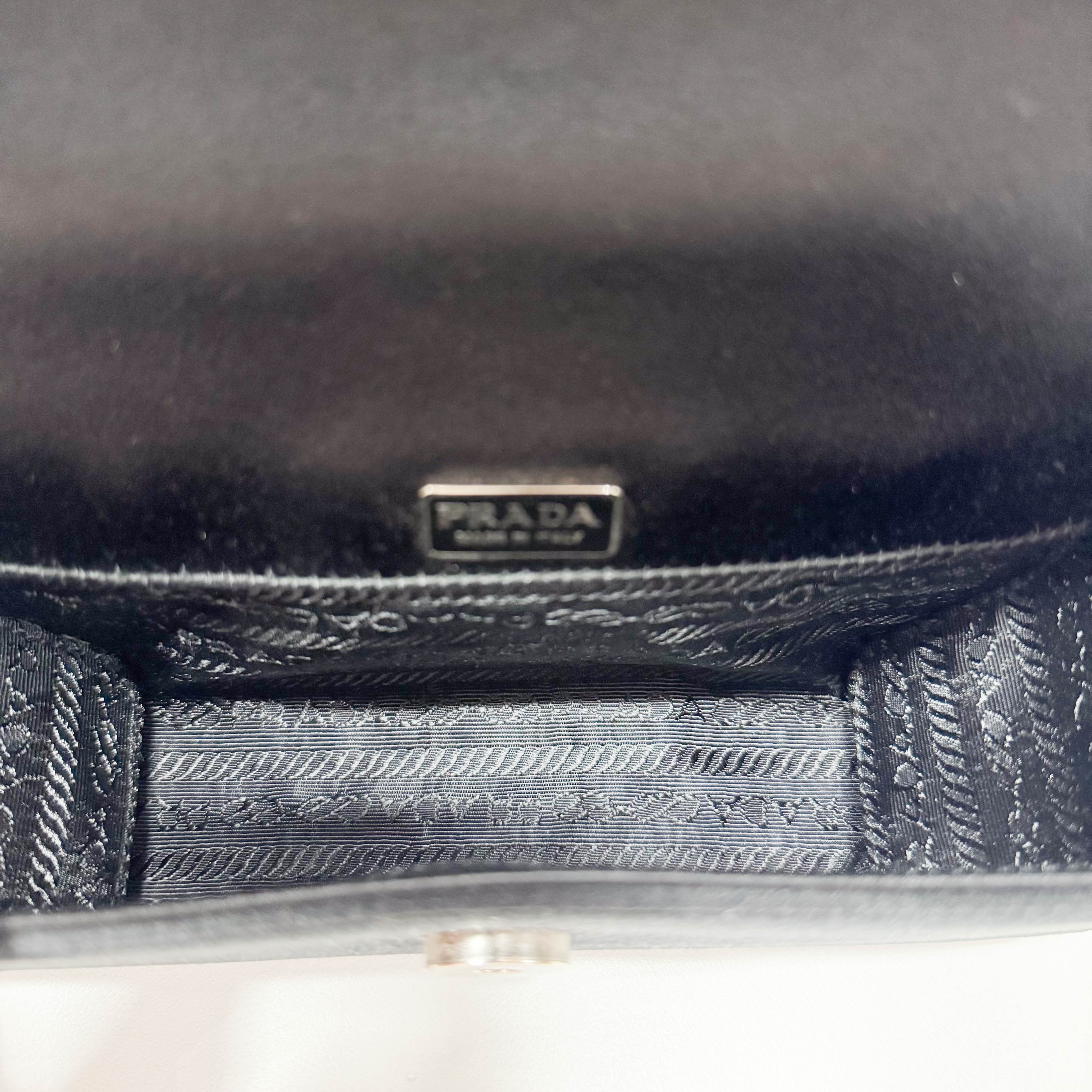Small Satin Black Handbag