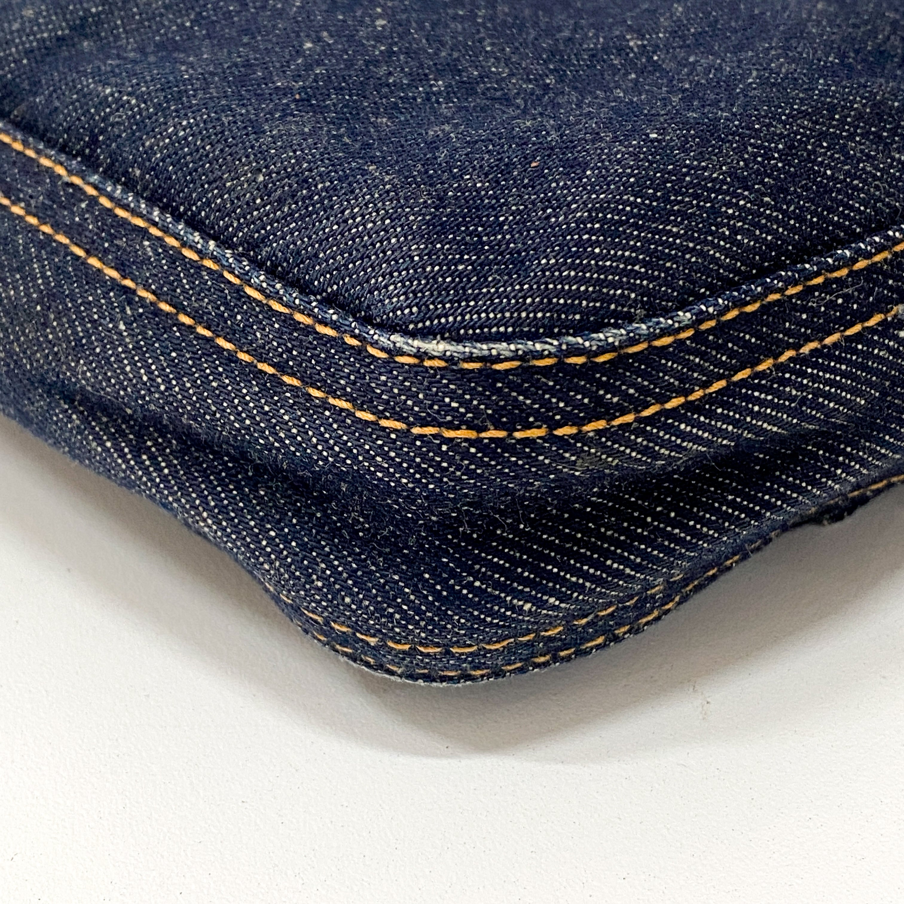 Baguette Denim Shoulder Bag