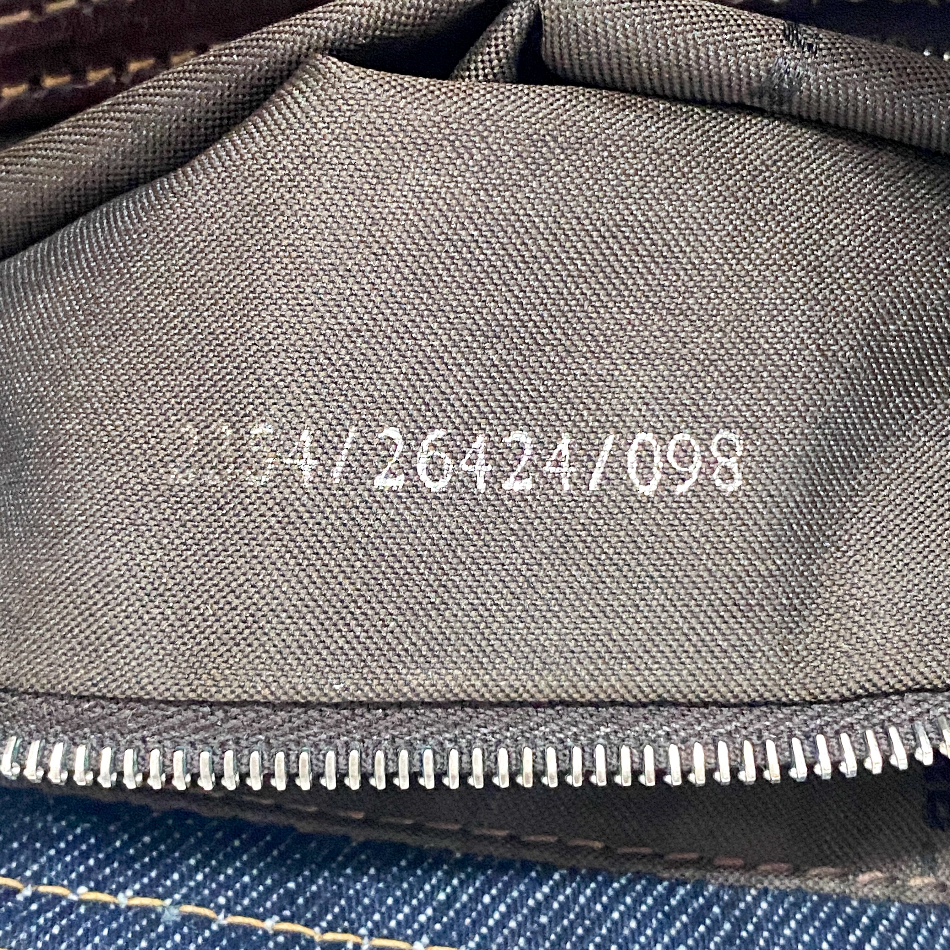 Baguette Denim Shoulder Bag