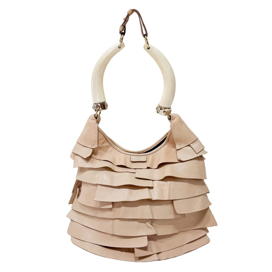 Saint Tropez Pink Calfskin Leather Shoulder Bag