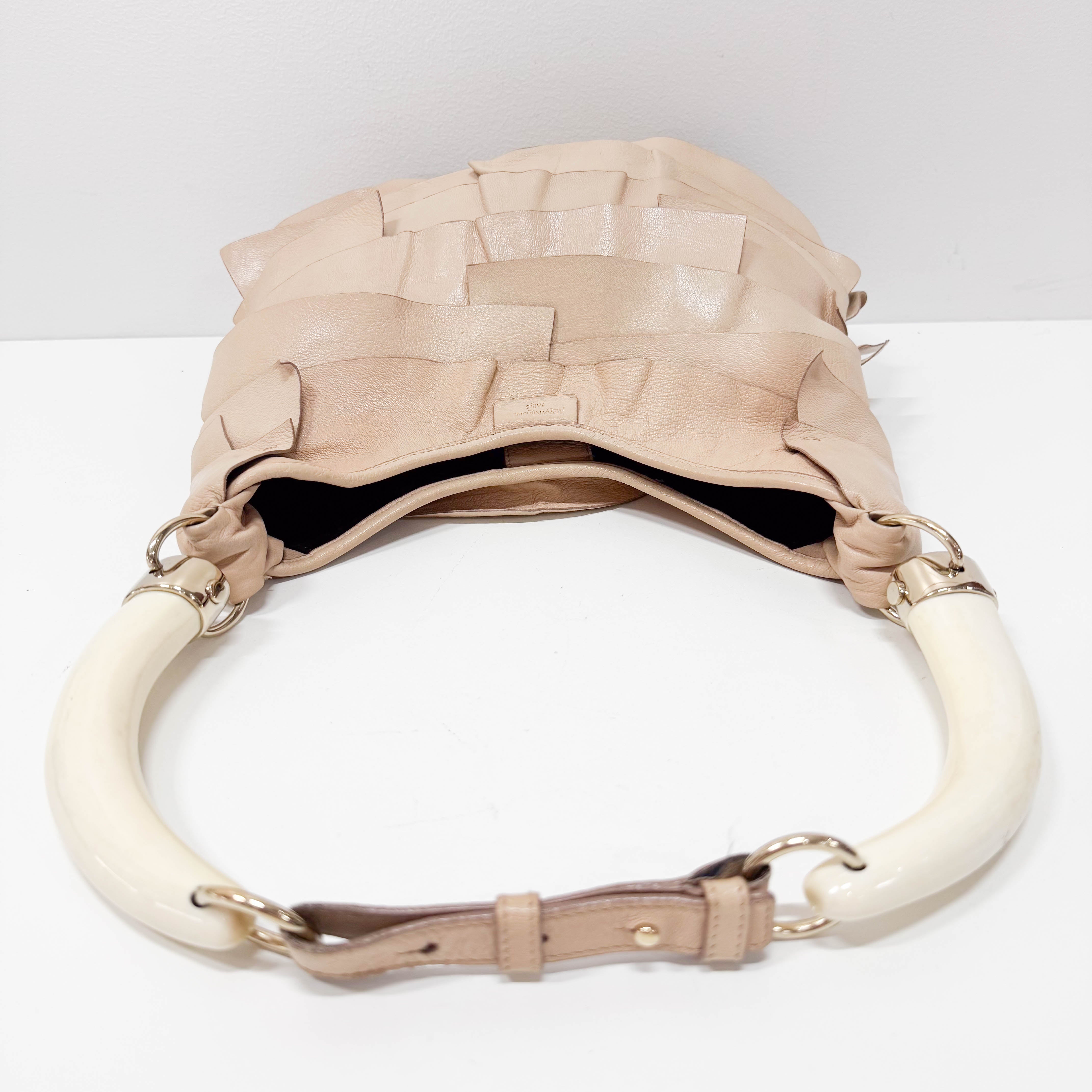 Saint Tropez Pink Calfskin Leather Shoulder Bag