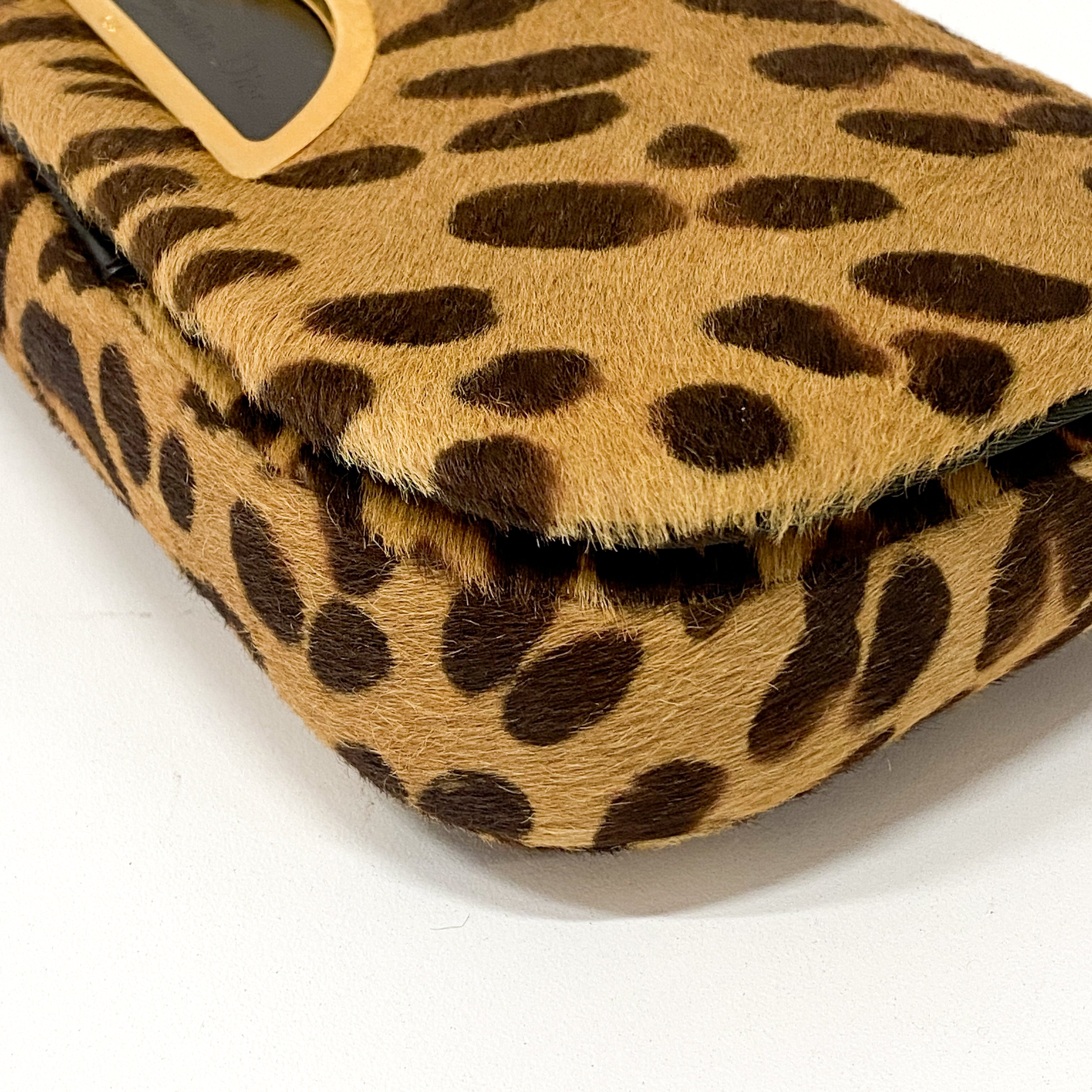 Malice Pearl Cheetah Brown Leather Shoulder Bag