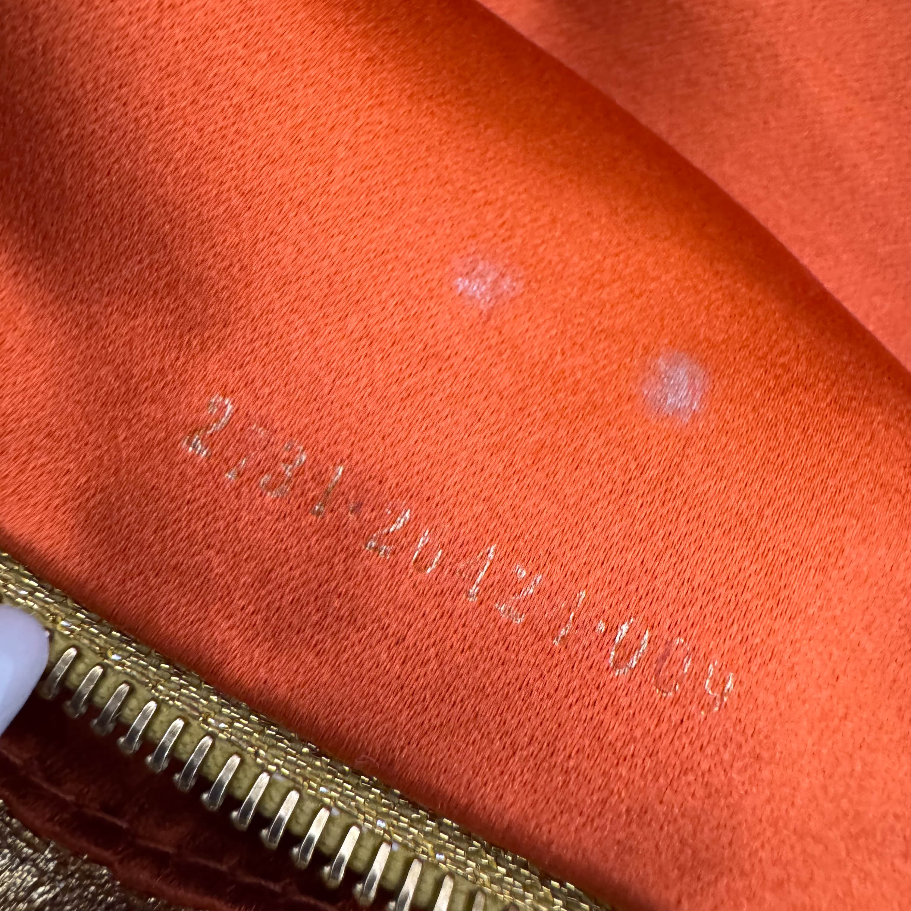 Baguette Gold Leather Shoulder Bag