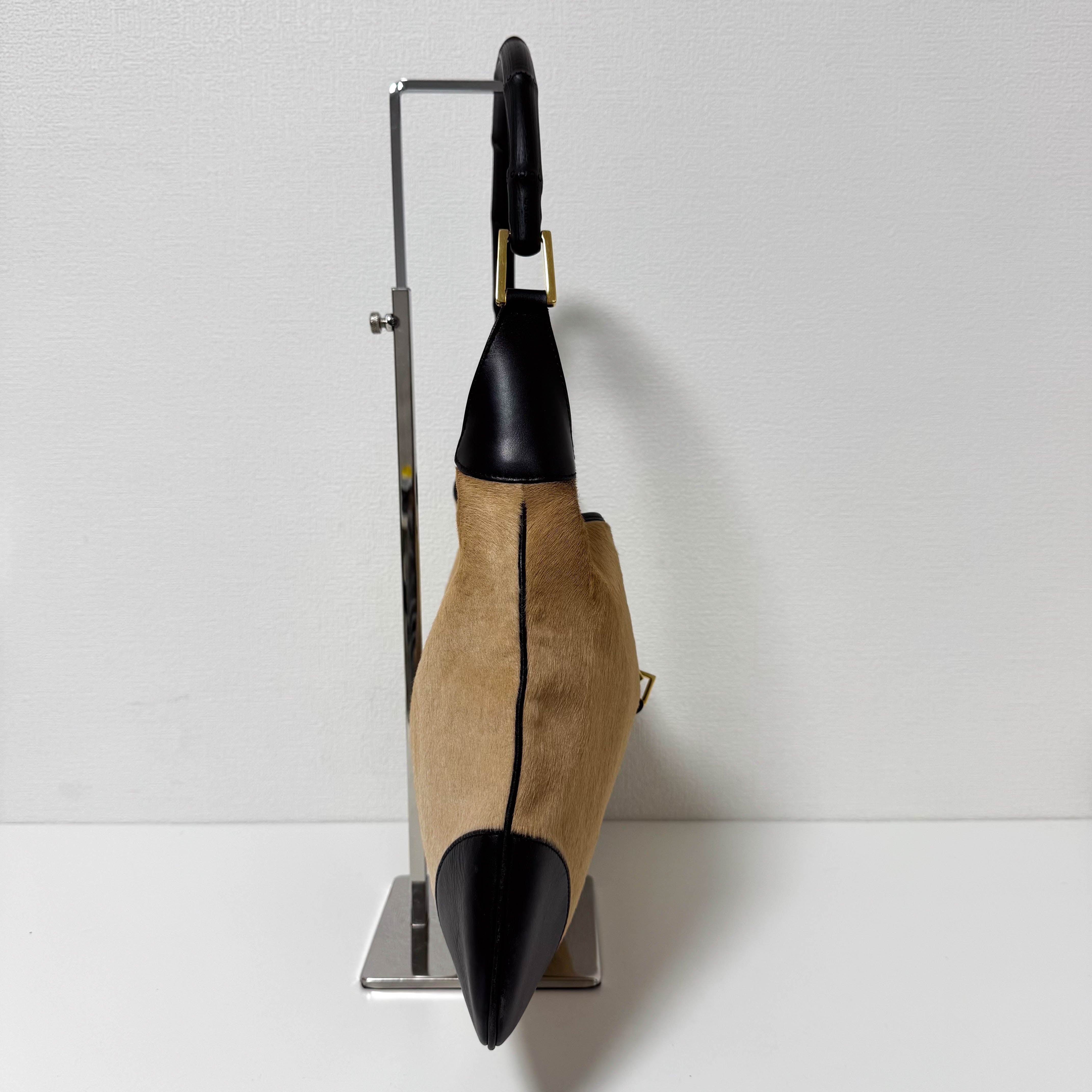 Bamboo Jackie Brown Pony Hair Shoulder Bag